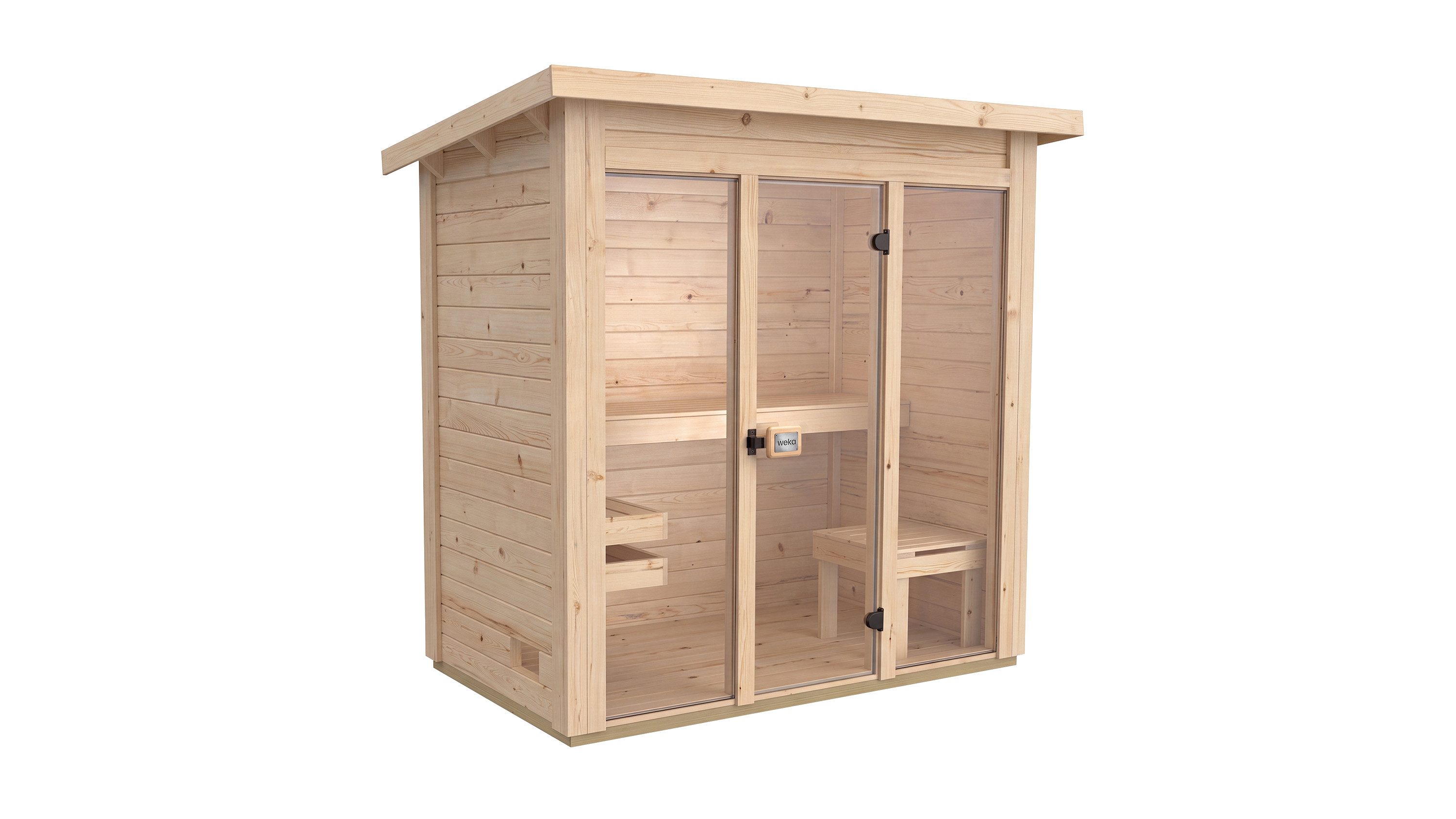 weka Saunahaus Kaapi 1, BxTxH: 224 x 138 x 215 cm, 40 mm, (Set) verschiedene Varianten