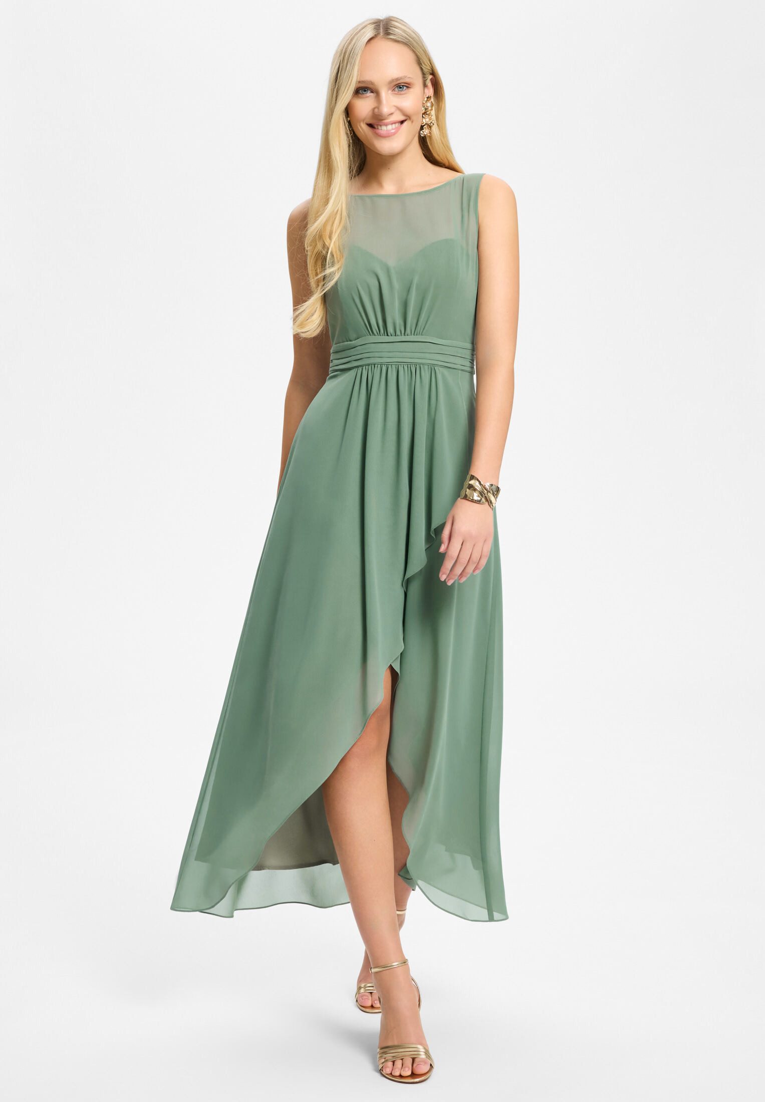 SWING Abendkleid - Abendkleid mit Vokuhila Rock Taillierter Schnitt mit fließendem Rockteil
