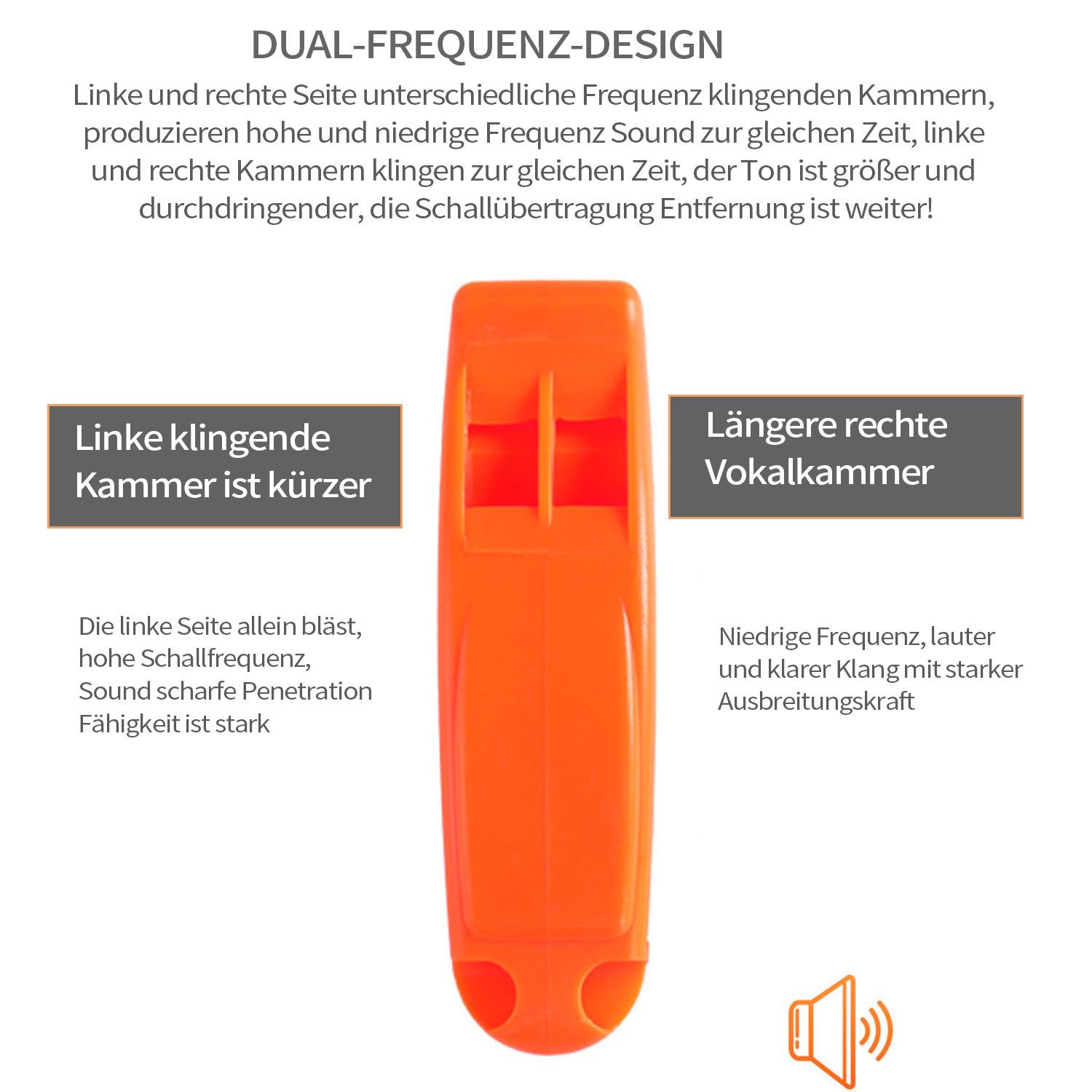 Refttenw Signalpfeife 2-St/ 4-St Trillerpfeife Notfallpfeife 120 dB Laute Sicherheitspfeife, mit Verstellbarem Reflektierendem Schlüsselband