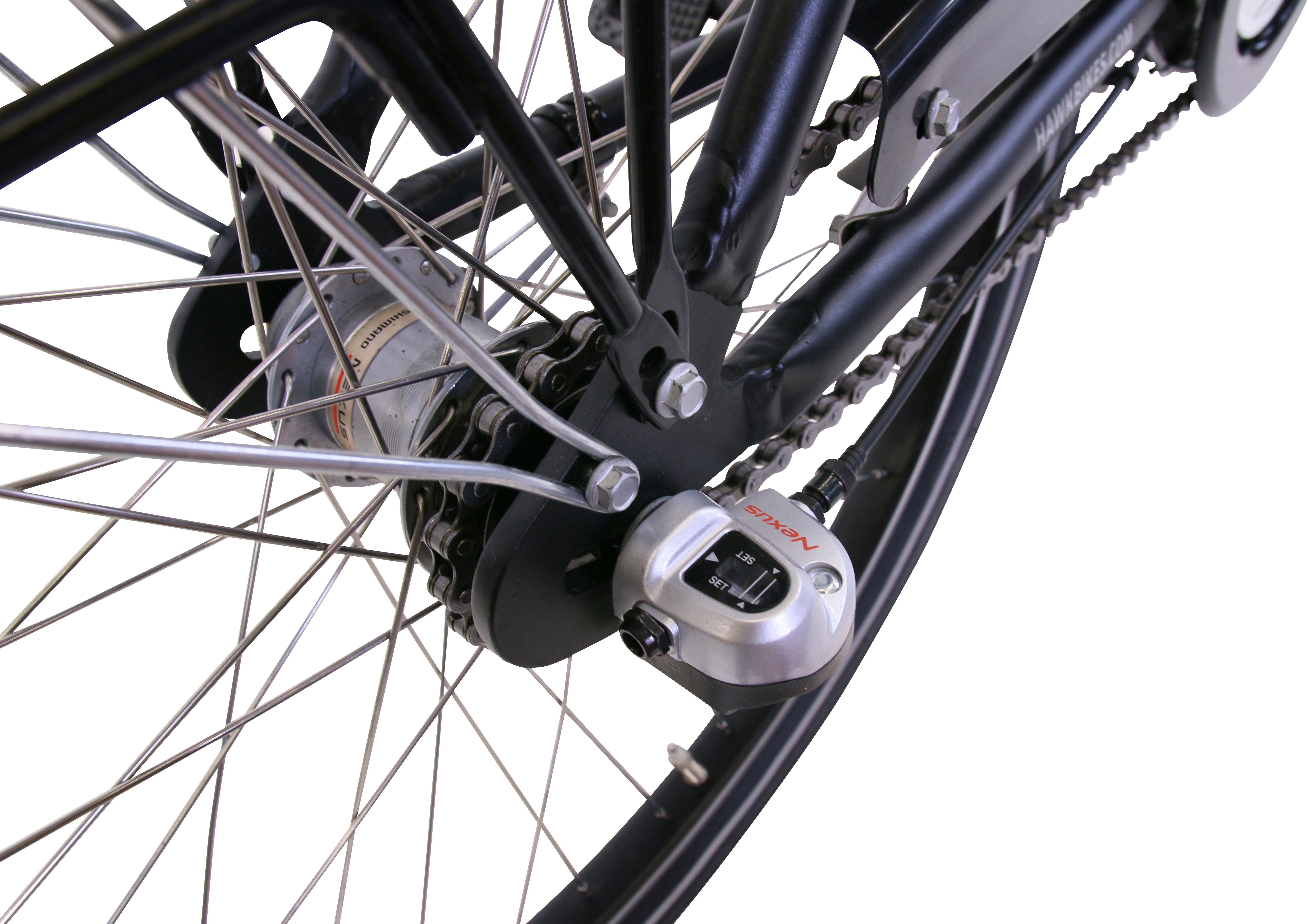 Nexus Schaltwerk HAWK Black, City Bikes Gang Comfort Shimano 3 HAWK Cityrad Premium