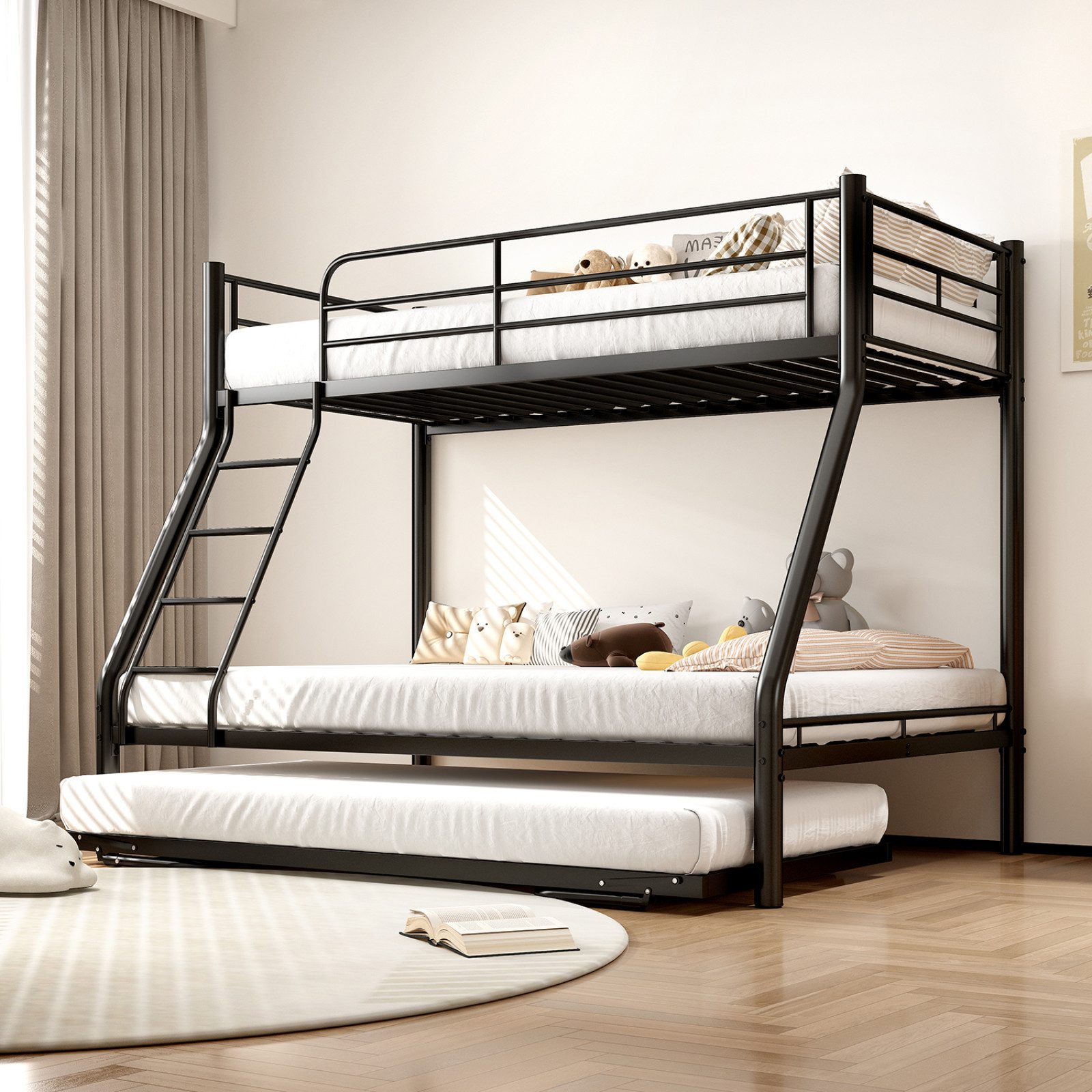 Odikalo Etagenbett Hochbett Metallbett Stauraum Leiter günstig online kaufen
