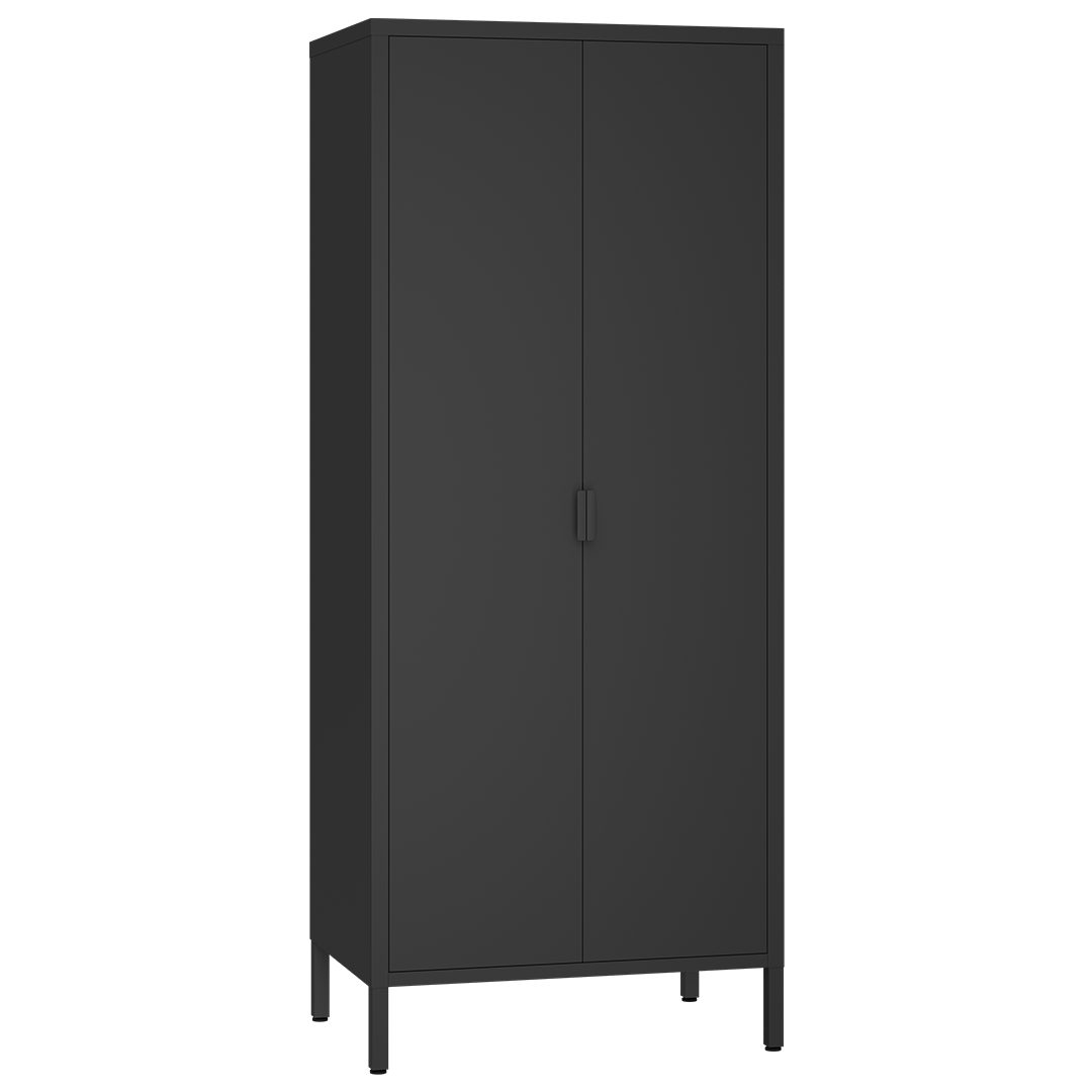 skølm. Kleiderschrank Ituri (schwarz) aus Stahl, günstig online kaufen