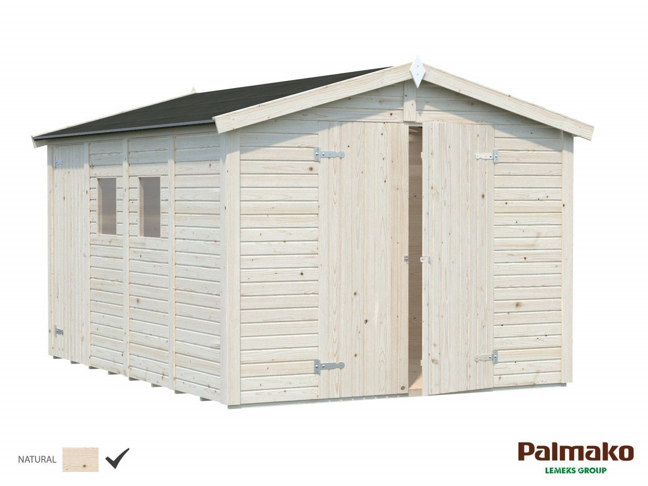 Holz Dan Palmako 10,0 Gerätehaus BxT: cm farblos Gartenhaus, 273x370