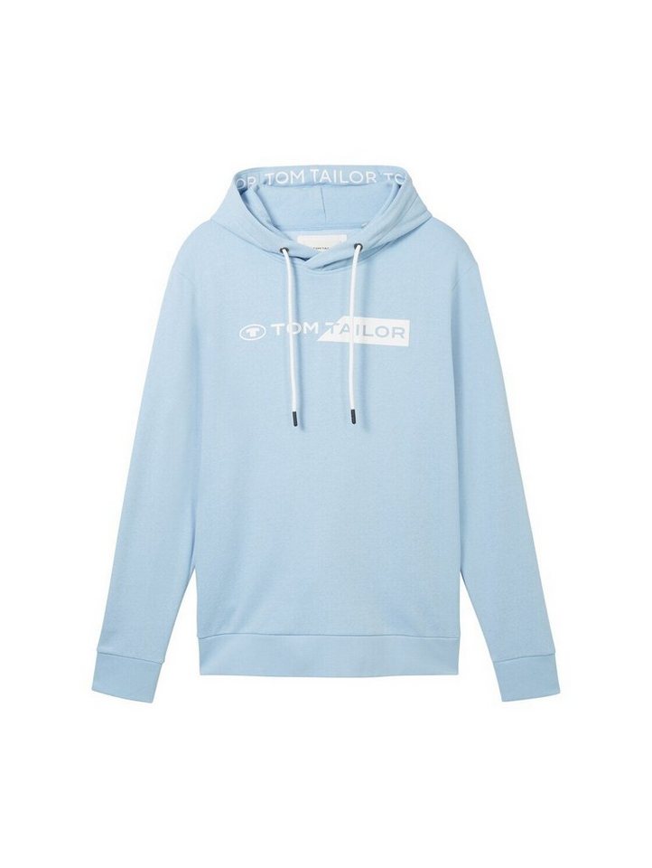 TOM TAILOR Hoodie Hoodie mit Logo Print, Aus atmungsaktiver und weicher  Baumwolle | Sweatshirts