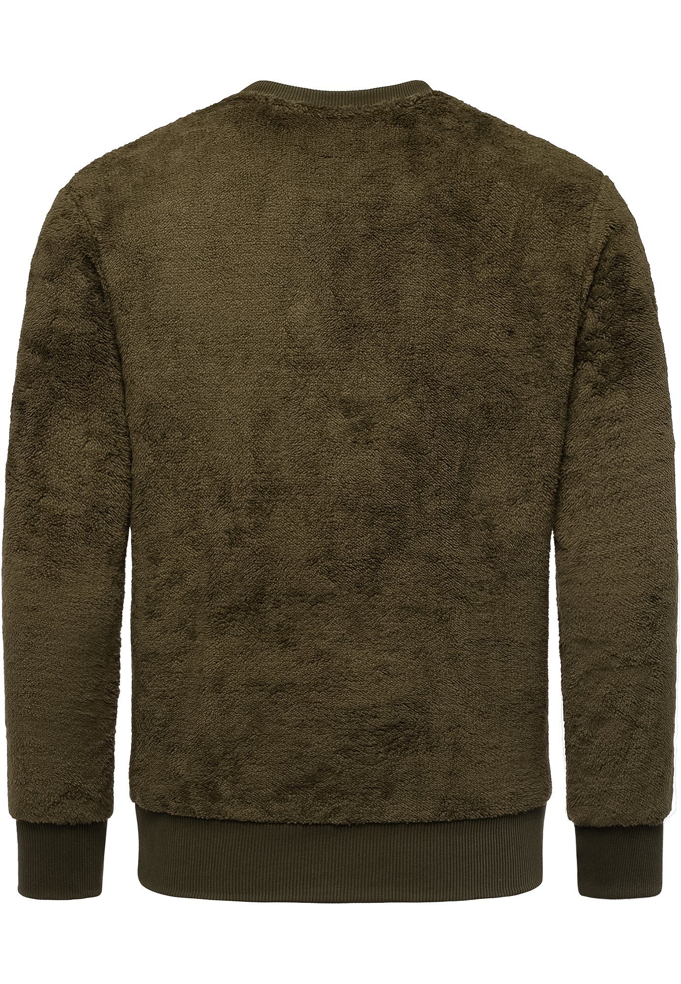 Amaci&Sons Sweatshirt LUDLOW Pullover mit Rundhalsausschnitt Herren Teddy P günstig online kaufen