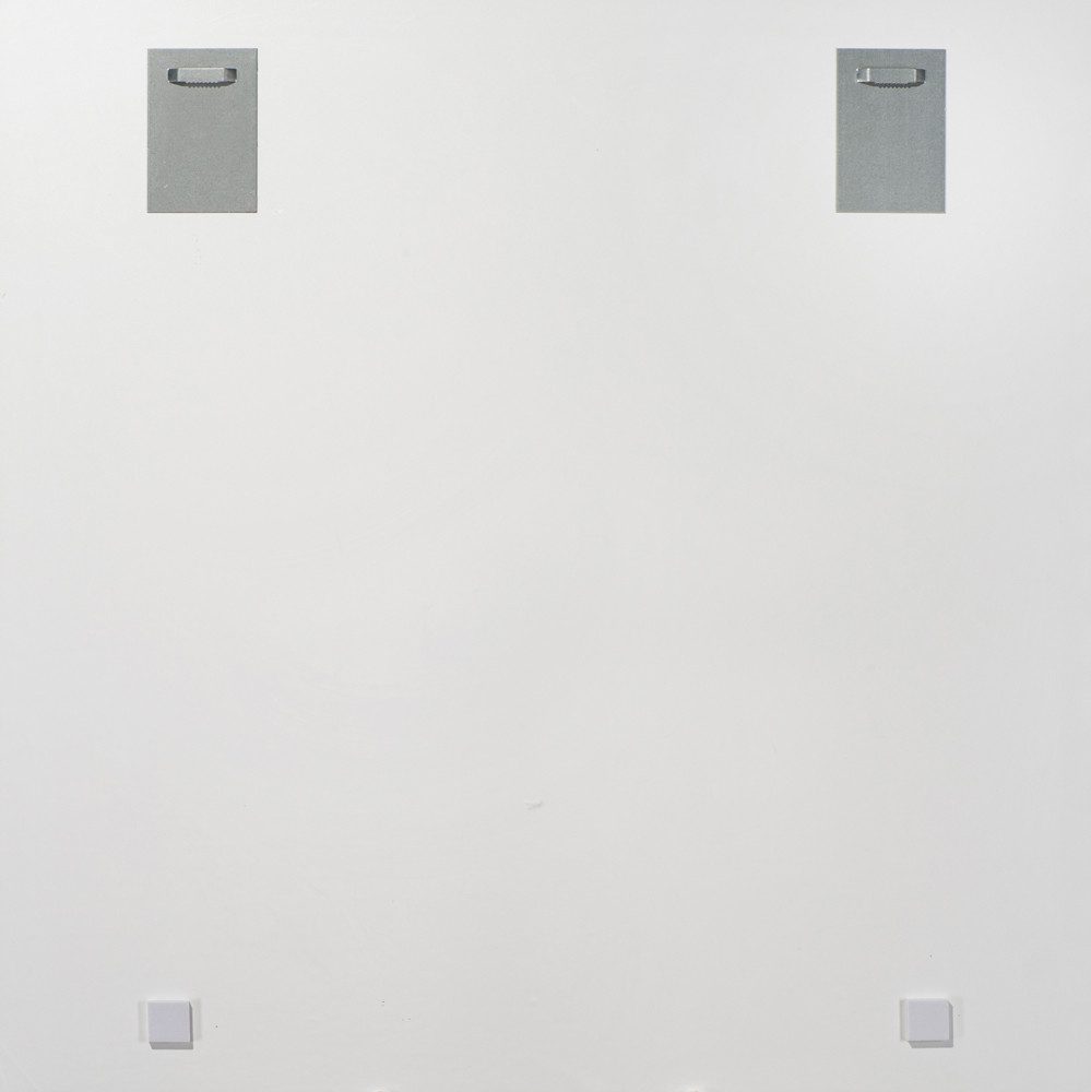 ArtUniverse Bild Glasbild Frau mit Perlenohring 80x80 cm, Frau mit Perlenohringen, Stabile Metallaufhänger vormontiert - auspacken - aufhängen