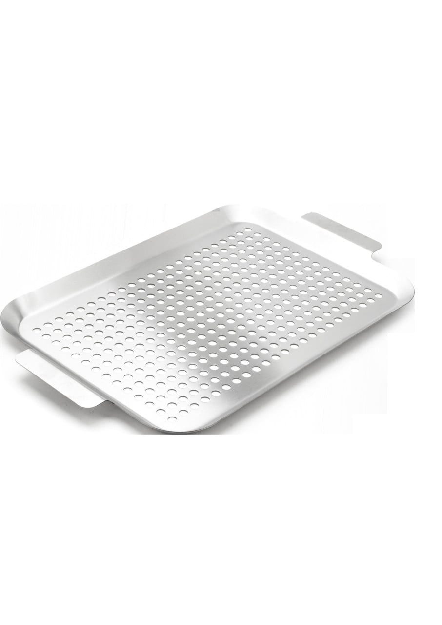 Primaster Grillschale Primaster Grillschale mit Löcher Edelstahl 43 x 26, Edelstahl