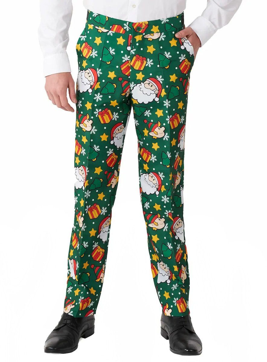 Opposuits Partyanzug Santa Elves Anzug, Kunterbunt mit weihnachtlichen Wichteln