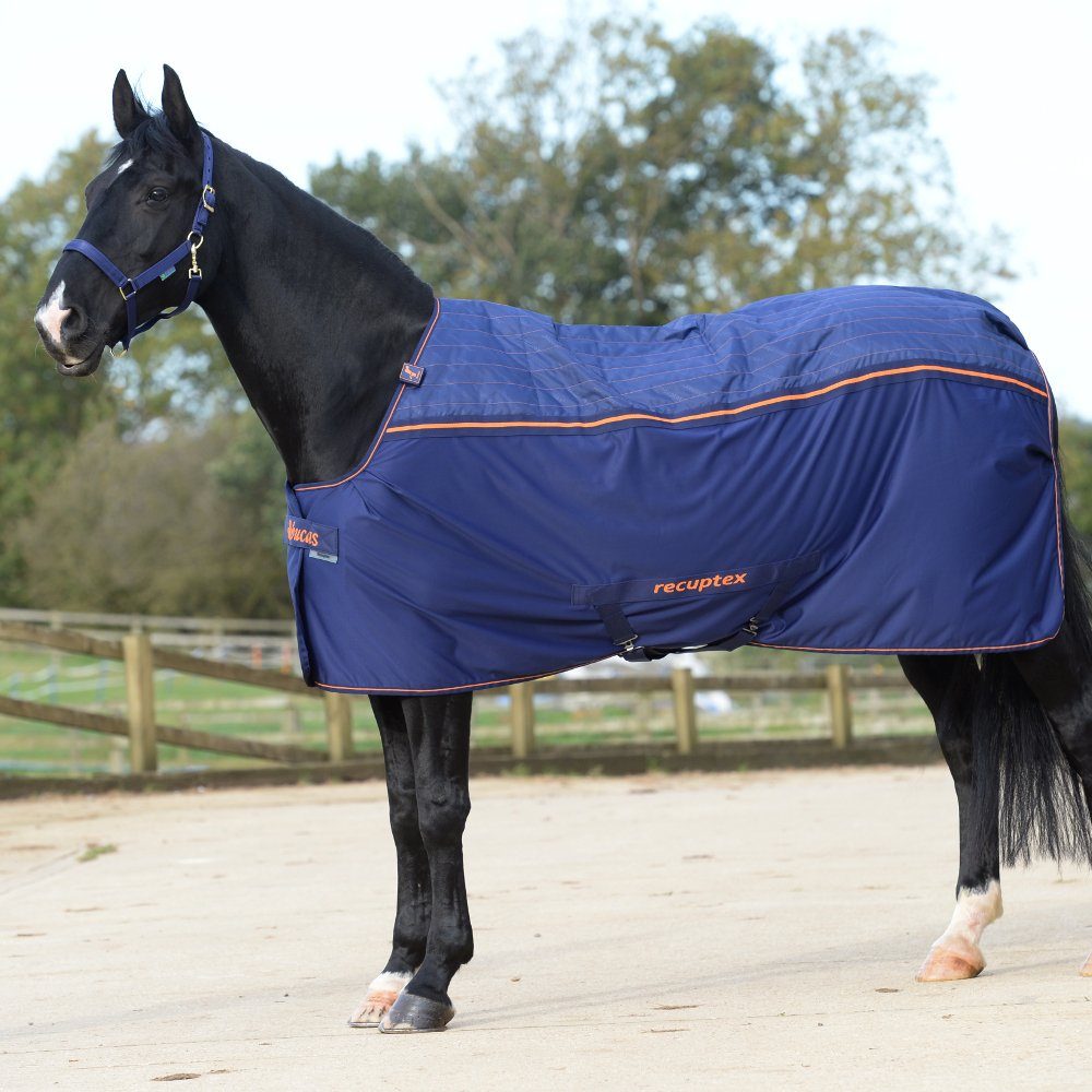 Bucas Pferde-Stalldecke Bucas Therapy Cooler - Navy/Orange