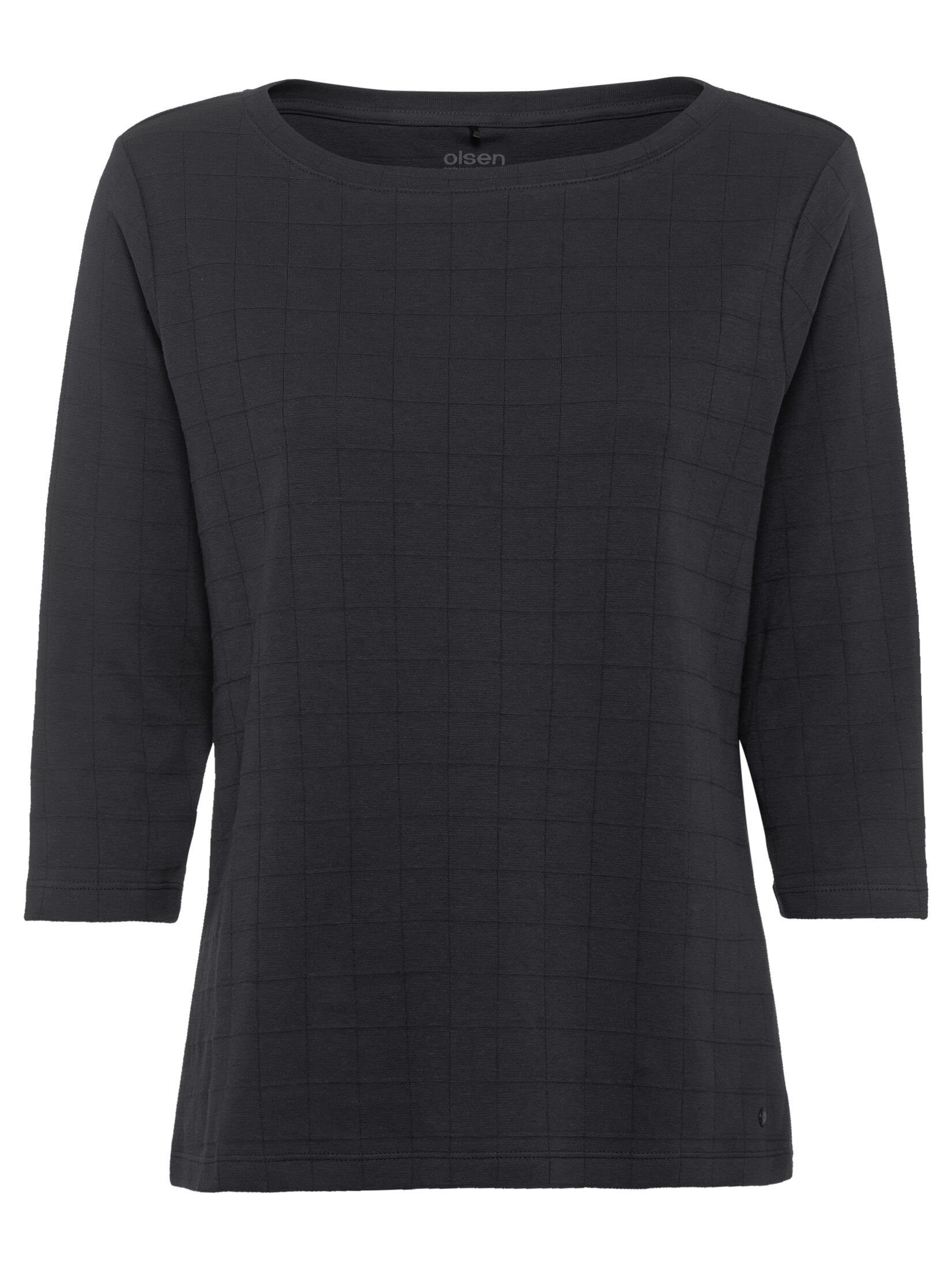 Olsen Rundhalsshirt (1-tlg) mit Karomuster günstig online kaufen