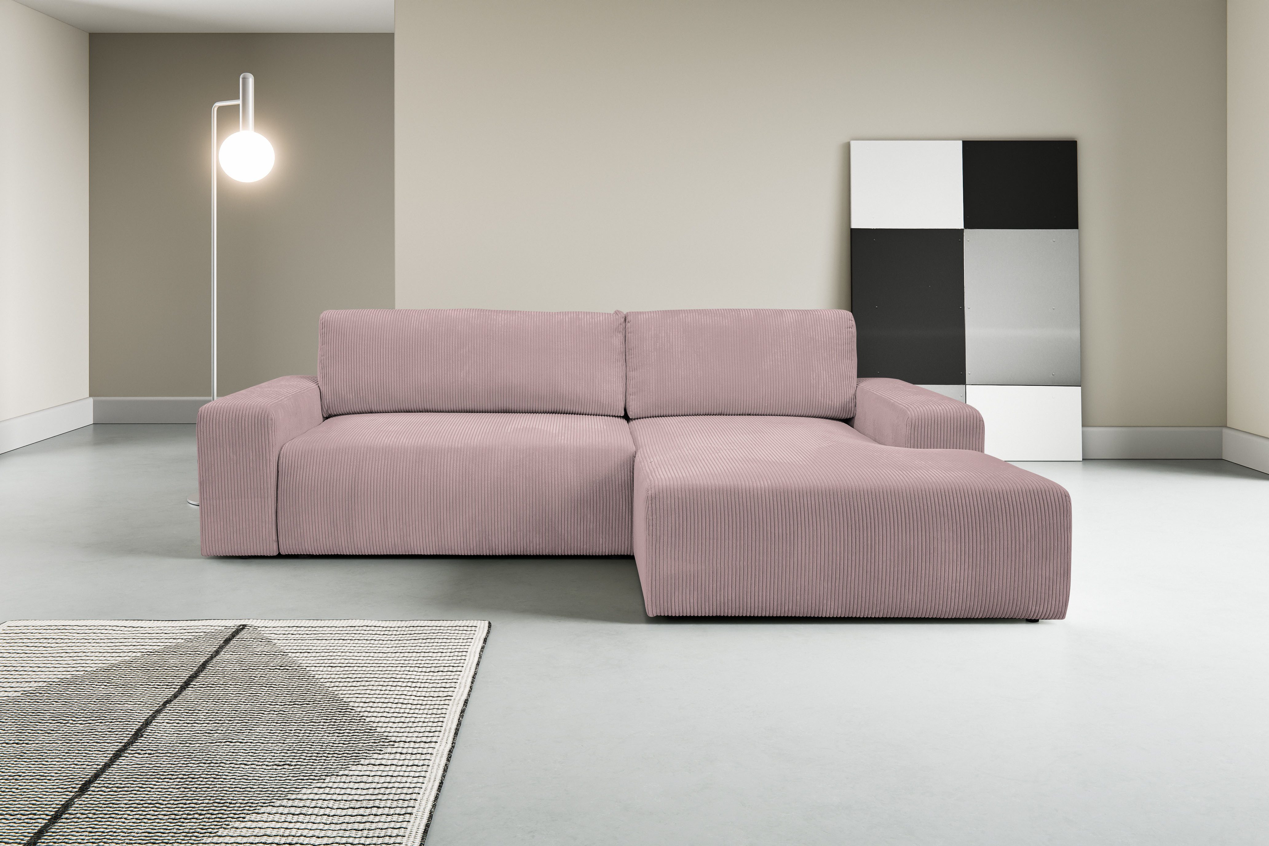 WERK2 Ecksofa Rotterdam-L, kuschelweicher Cord oder günstig online kaufen