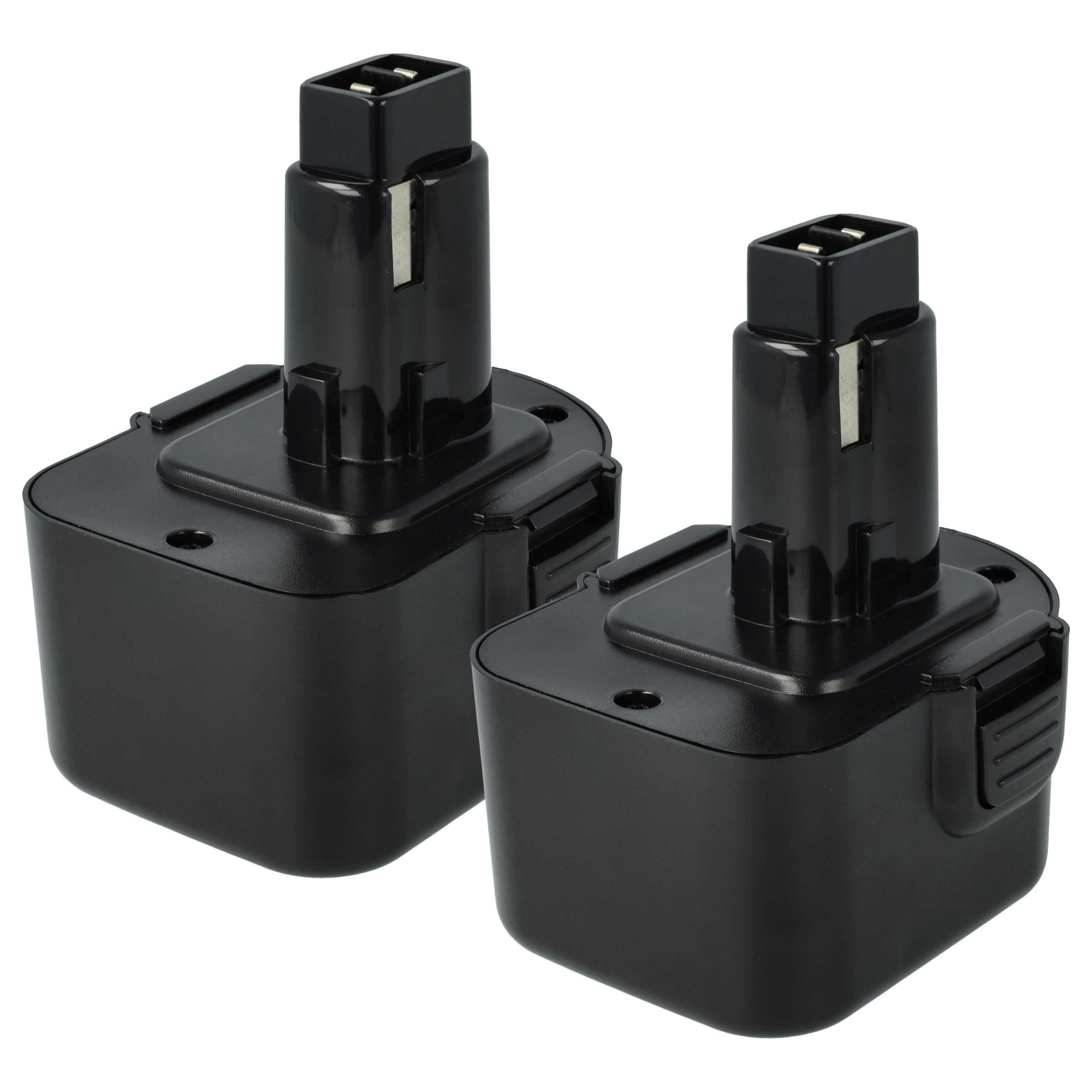 vhbw Akku passend für Black & Decker MT1203B Elektrowerkzeug (3 Ah, 12 V, Akku Akku NiMH 3000 mAh (12 V, 2 St), Leistungsfähige Austausch-Akkus für Werkzeug Powertools wie