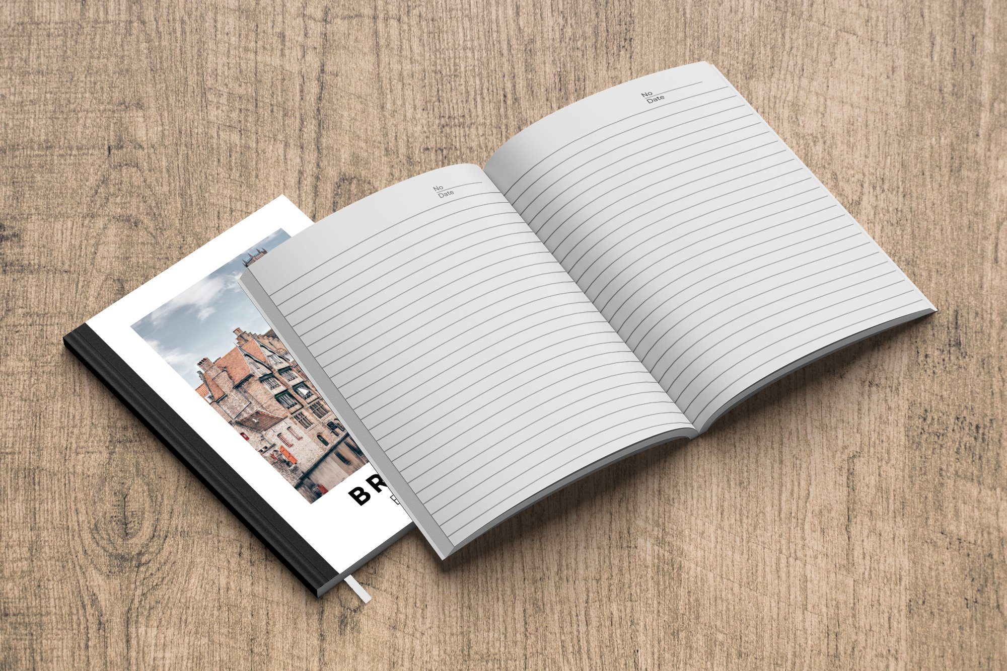 Merkzettel, Journal, 98 - Architektur - Tagebuch, Notizheft, Notizbuch Seiten, Belgien - MuchoWow Haushaltsbuch Brügge A5, Wasser,