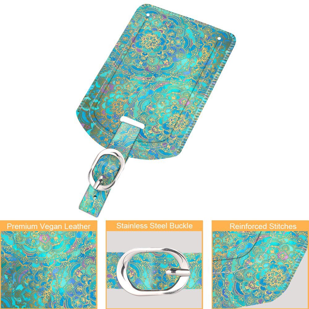 Fintie Gepäckanhänger Kofferanhänger aus Kunstleder, Gepäckanhänger ID Etik günstig online kaufen