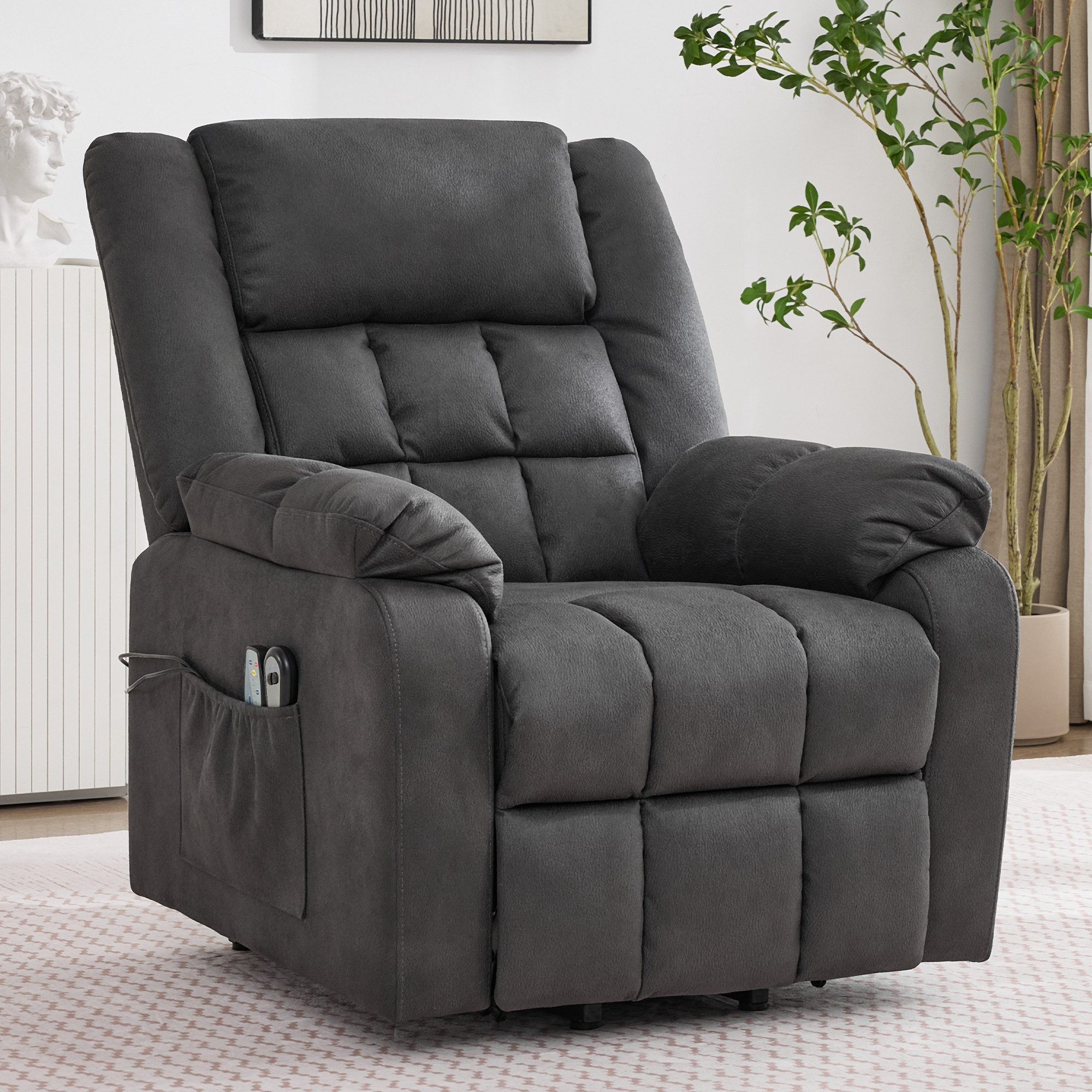 Merax Massagesessel mit Massage- & Wärmefunktion, Relaxsessel mit Liegefunk günstig online kaufen