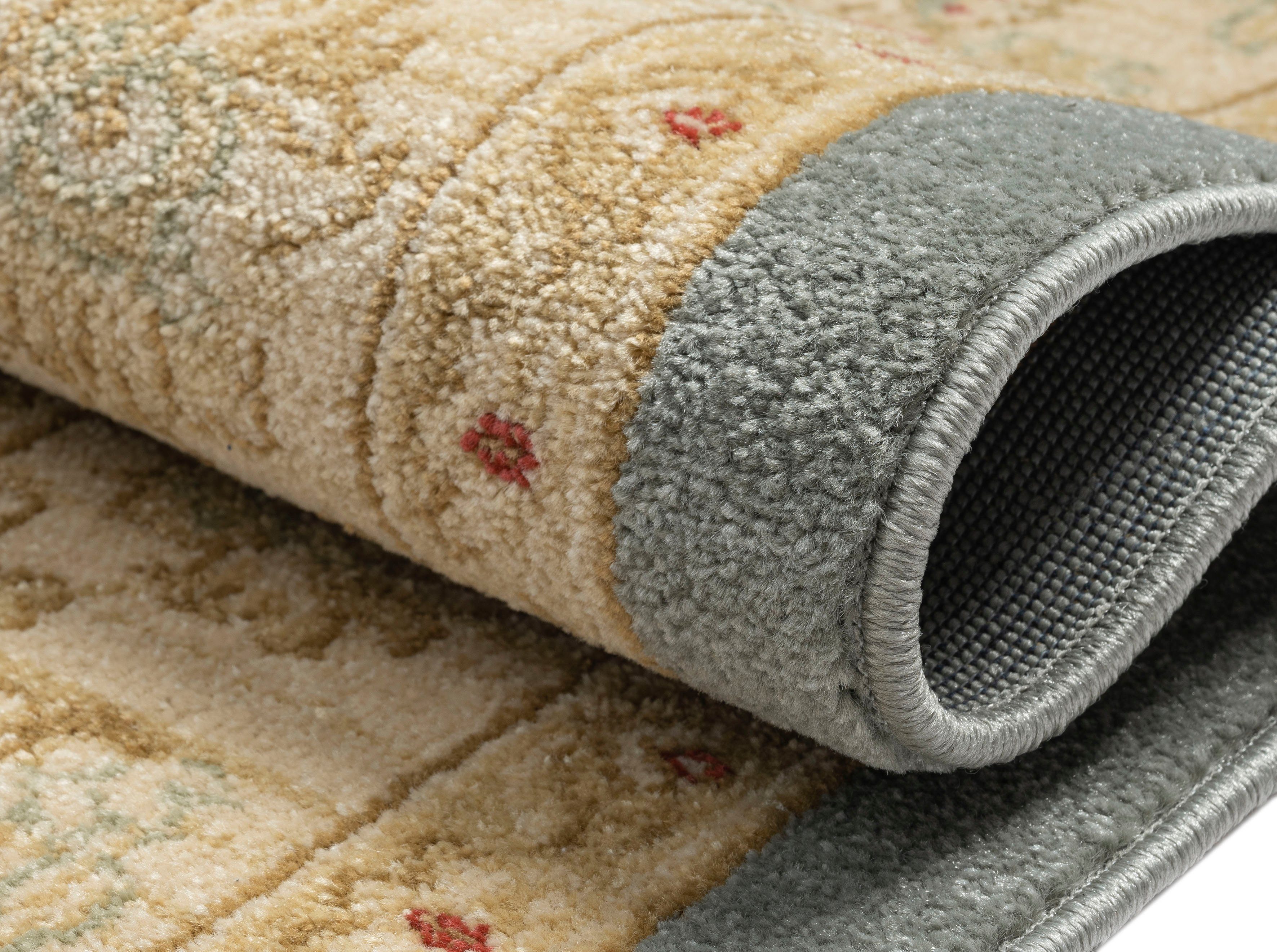 Myflair Möbel & Accessoires Teppich Maryam 5, rechteckig, Höhe: 7,5 mm, Kurzflor, Orient Optik, edler Glanz, mit Fransen, besonders weich