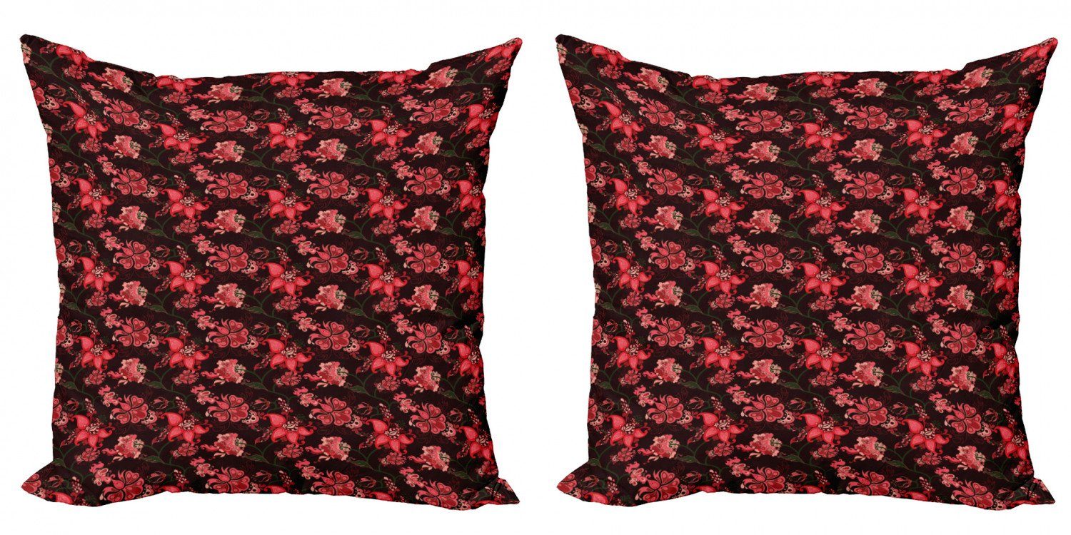 Kissenbezüge Modern Accent Doppelseitiger Digitaldruck, Abakuhaus (2 Stück), Romantisch Paisley-Blumen-Muster