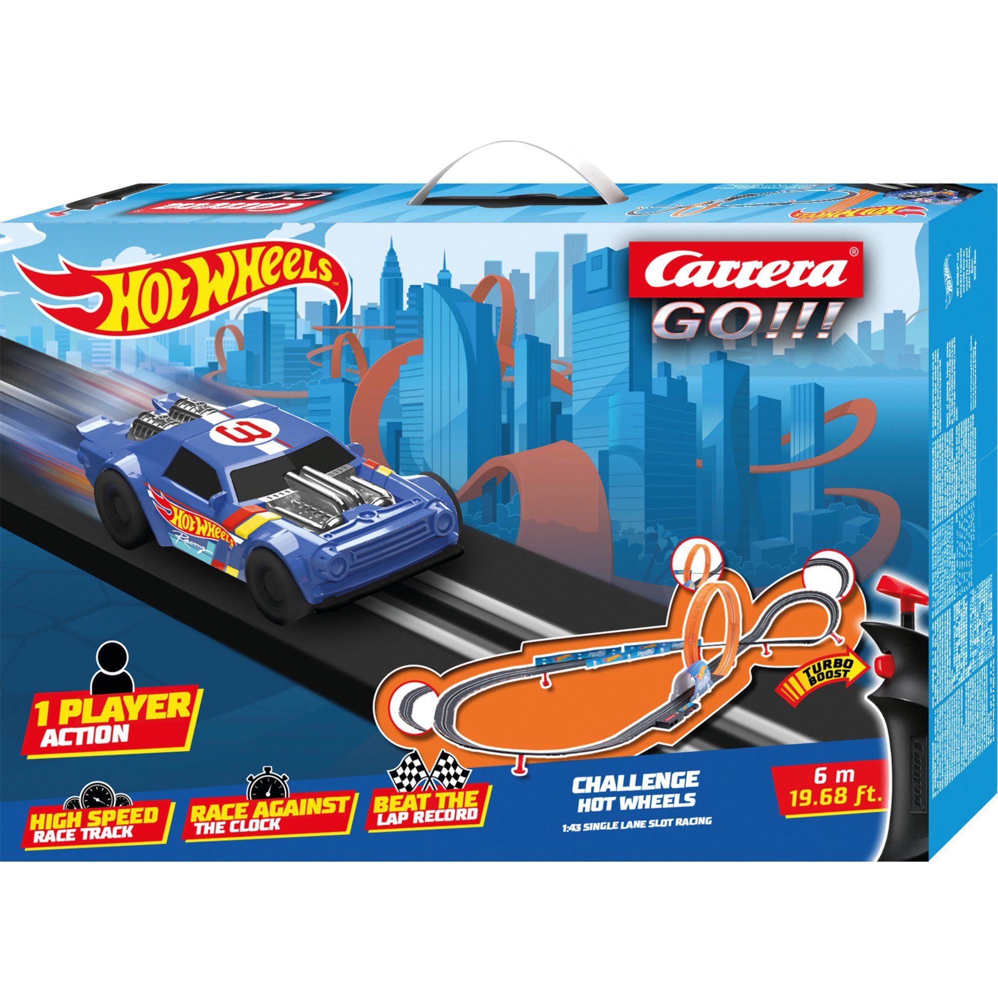Autorennbahn Carrera GO!!! Challenge - Hot Wheels, Rennbahn
