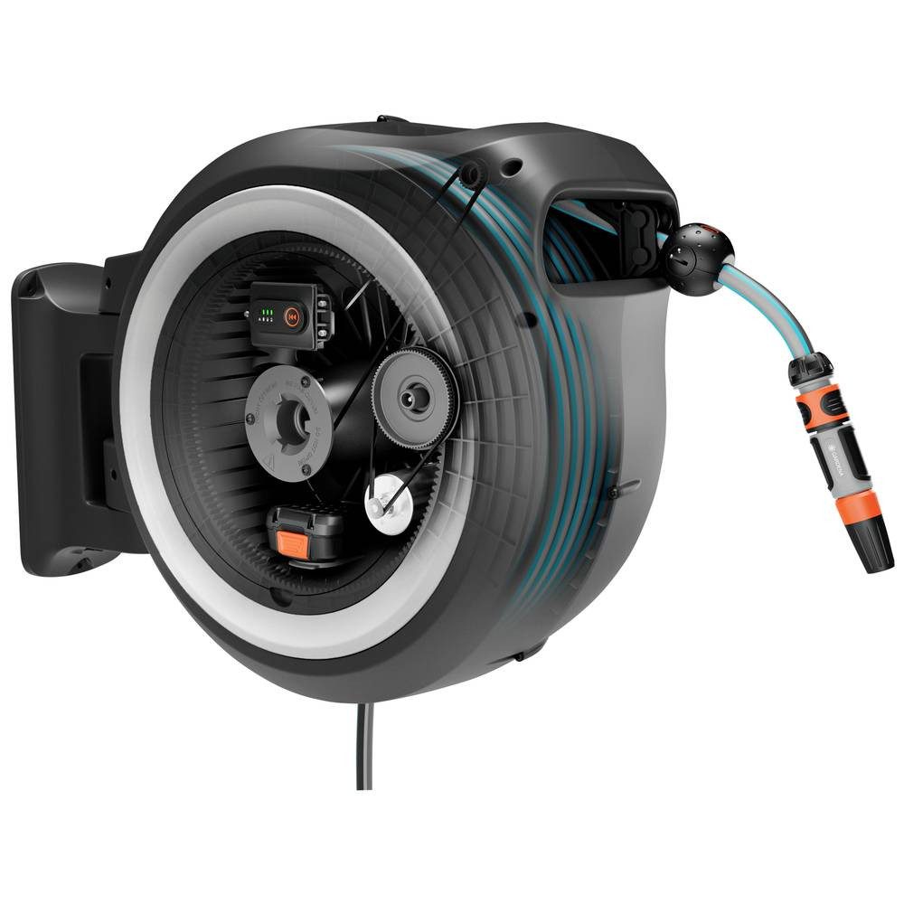 GARDENA Gartenschlauch Akku-Wand-Schlauchbox POWER FOR ALL PowerRoll XL solo (ohne 18642-55