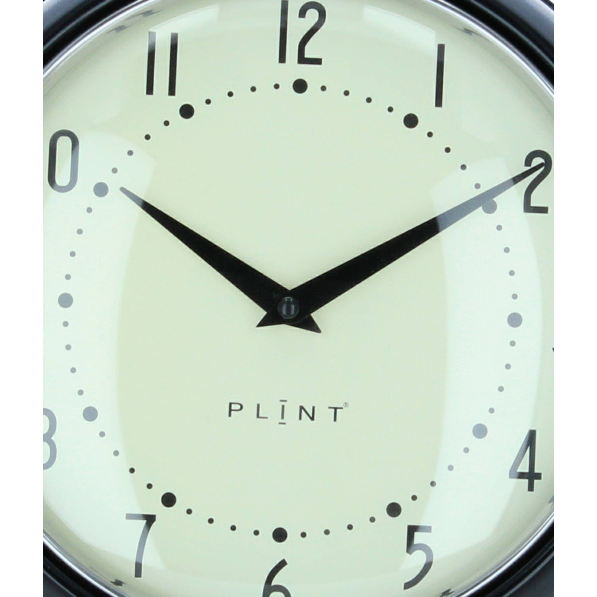 Plint Wanduhr Küchenuhr Retro black schwarz Uhr – Bild 3 von 3