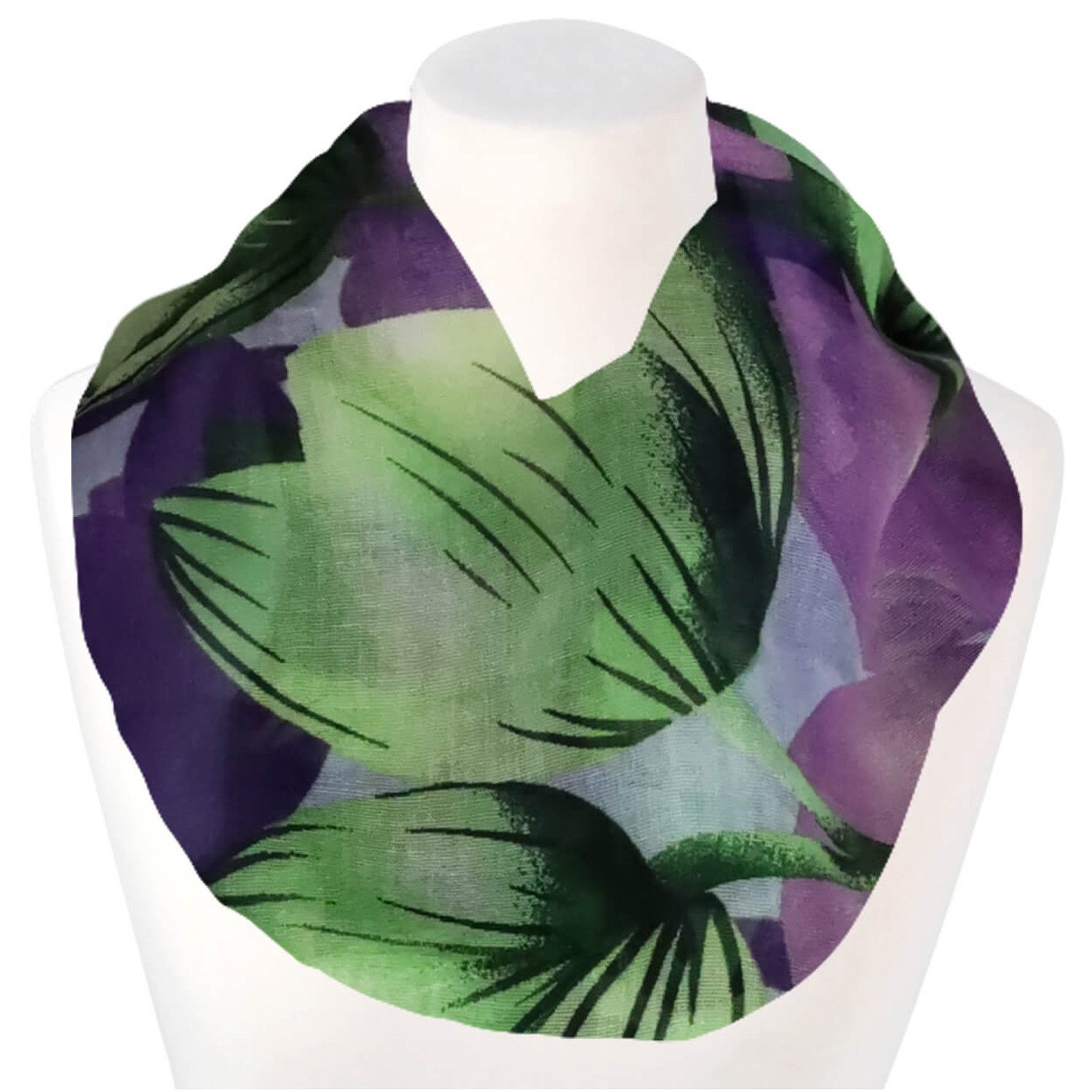 chic4home Loop Voyage Vibes, (1-St. 1-teilig), Damen Loop-Schal Schlauchschal Tulpen Muster