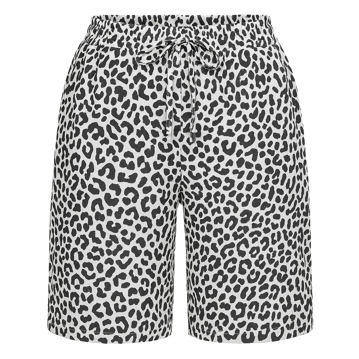 OriginalYou Шорти Musselin Chino Шорти Damen Kurze Hose Leo Look angenehmer Stretchbund, luftig & leicht