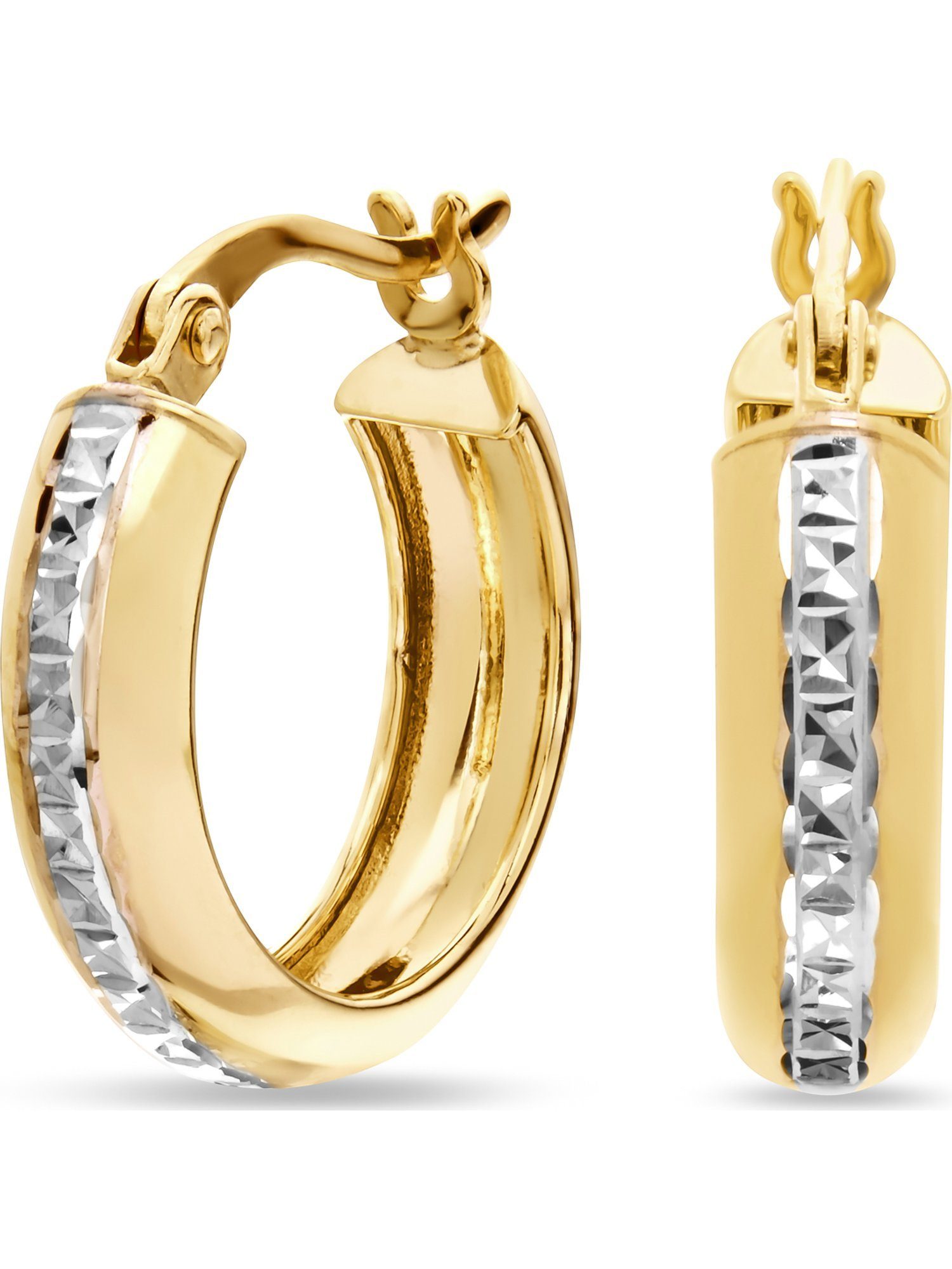 FAVS Paar Creolen FAVS Damen-Creolen 375er Gelbgold (Paar)