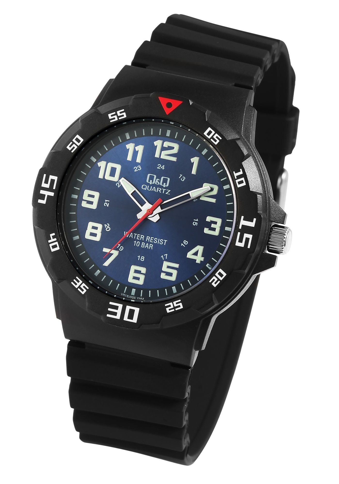 Q&Q Quarzuhr silberfarbig, 10 ATM