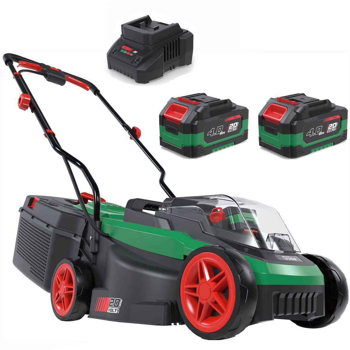 Güde Akkurasenmäher City Akku Rasenmäher 320/20-4 + 2 x Akku 4.0 Ah / Ladegerät, 20V 32cm