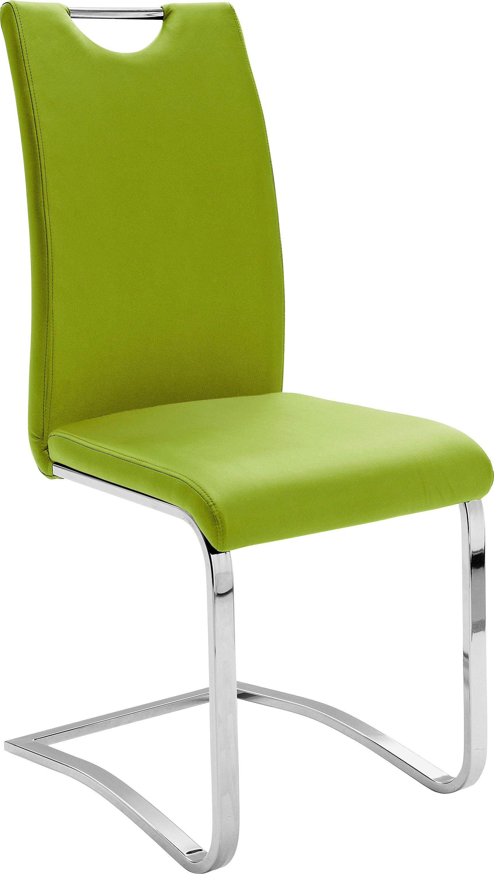 MCA furniture Freischwinger Köln (Set, kg belastbar Lime 4 St), | Stuhl bis Komfortsitzhöhe, Kunstlederbezug, Lime 120