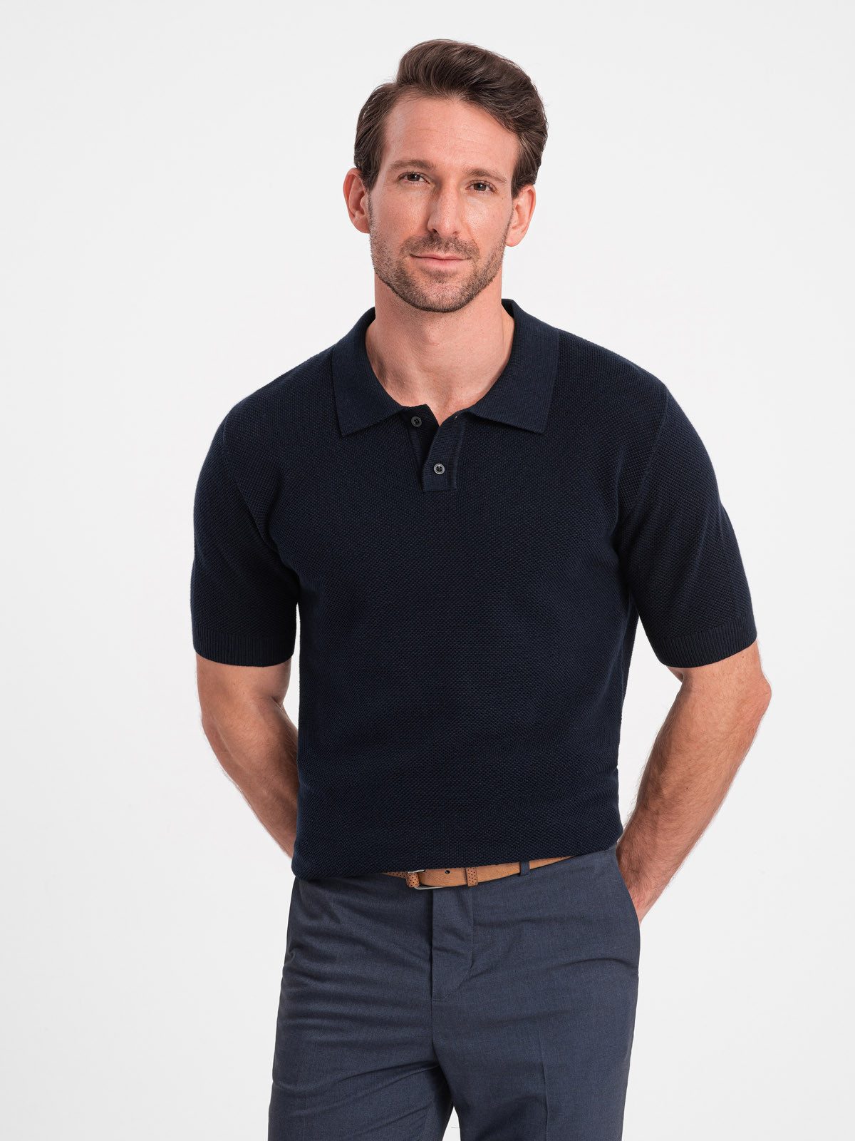 OMBRE Poloshirt Poloshirt aus Strukturstrick für günstig online kaufen