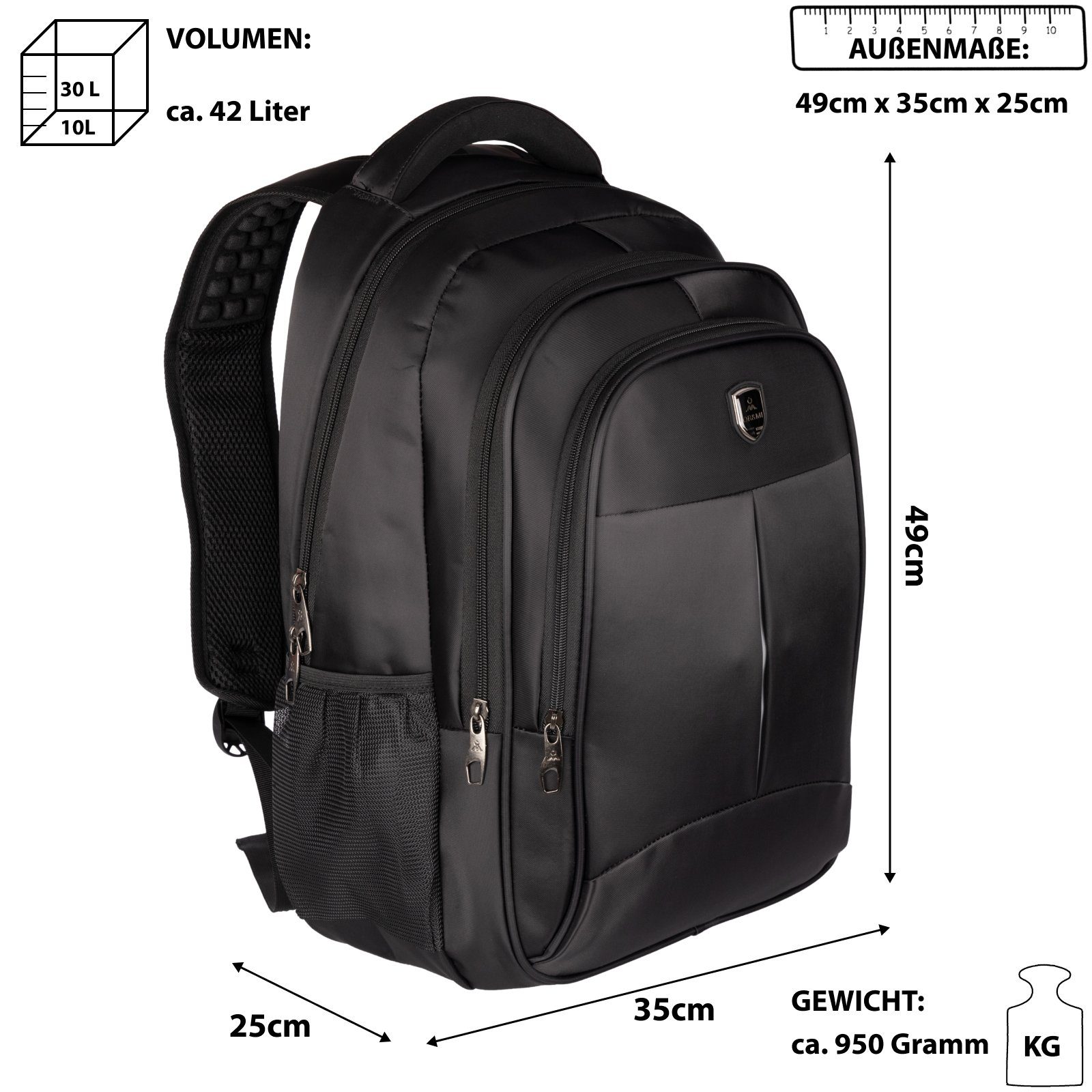 EAAKIE Rucksack Rucksack Damen Herren Sport Schulrucksack Freizeit Reise Wandern, Freizeitrucksack,Sportrucksack,Schulrucksack – Bild 2 von 5