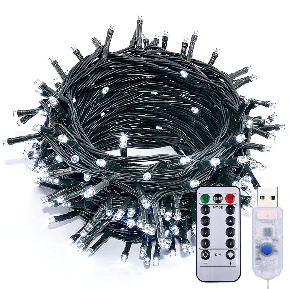 Rosnek LED-Lichterkette 5-10M 50-100 LEDs Vorhang günstig online kaufen