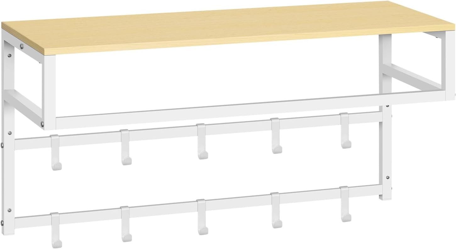 EUGAD Wandgarderobe (1 St), mit Ablage 10 Haken, 80x41x30 cm günstig online kaufen