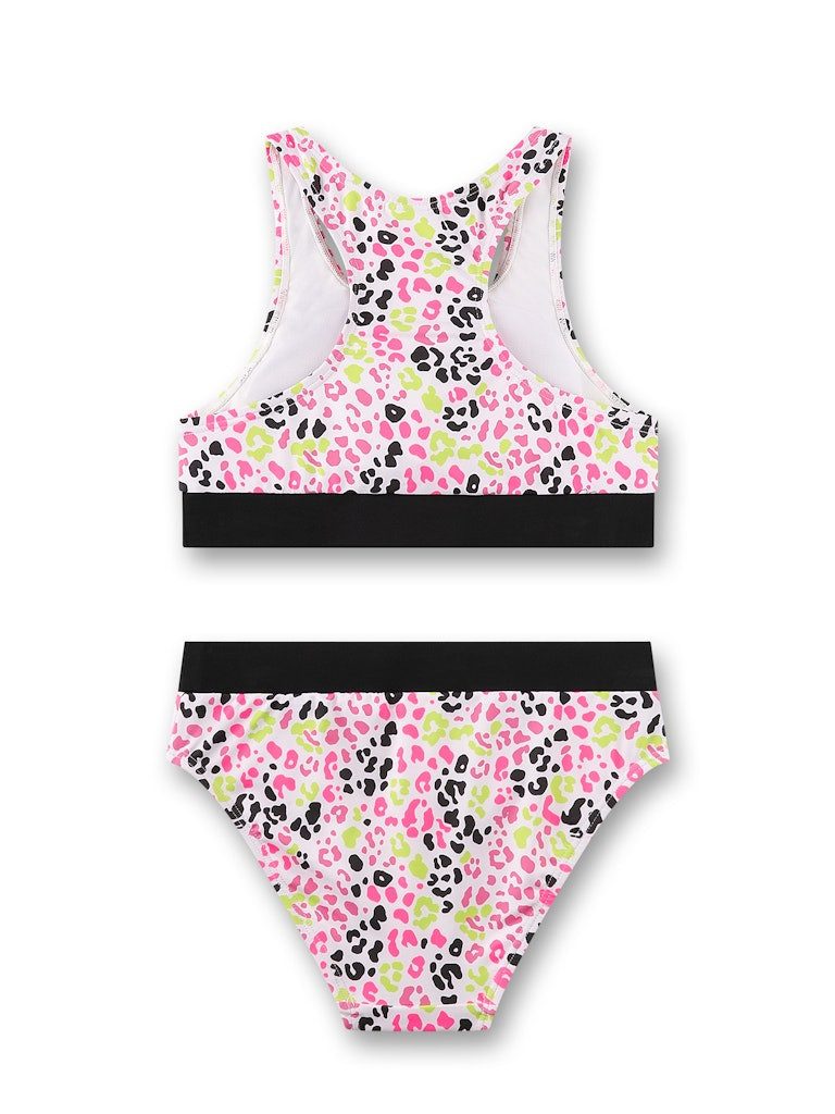 Sanetta Bustier-Bikini Mädchen Bikini mit Leo Print, zweiteilig, elastische Bademode