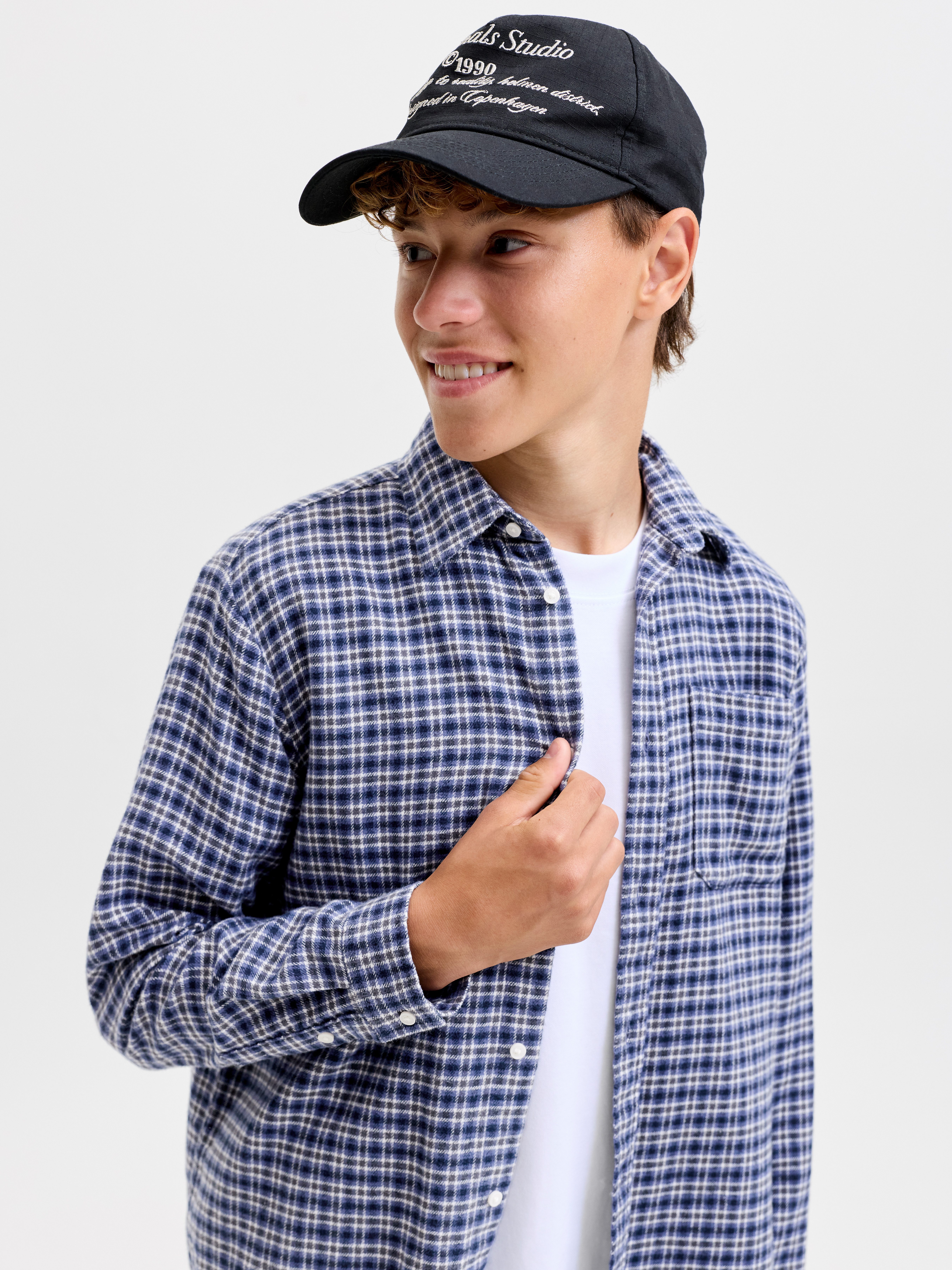 Jack & Jones Junior Langarmhemd JORFREDERIKSBERG FLANNEL SHIRT L/S JNR Baumwolle, relaxed fit – Bild 2 von 5