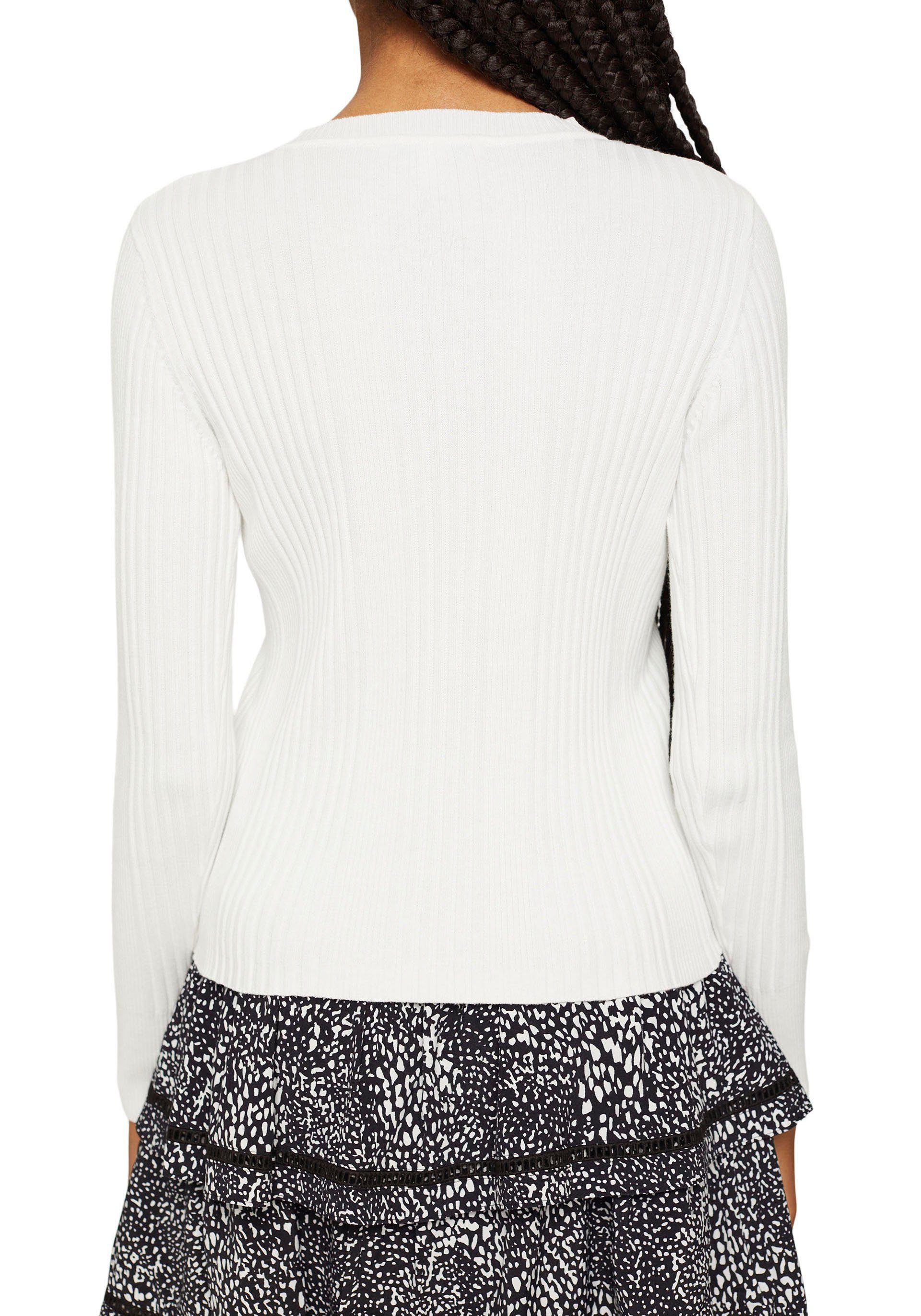 Damen Pullover edc by Esprit Strickpullover in angesagter Rippstrickstruktur