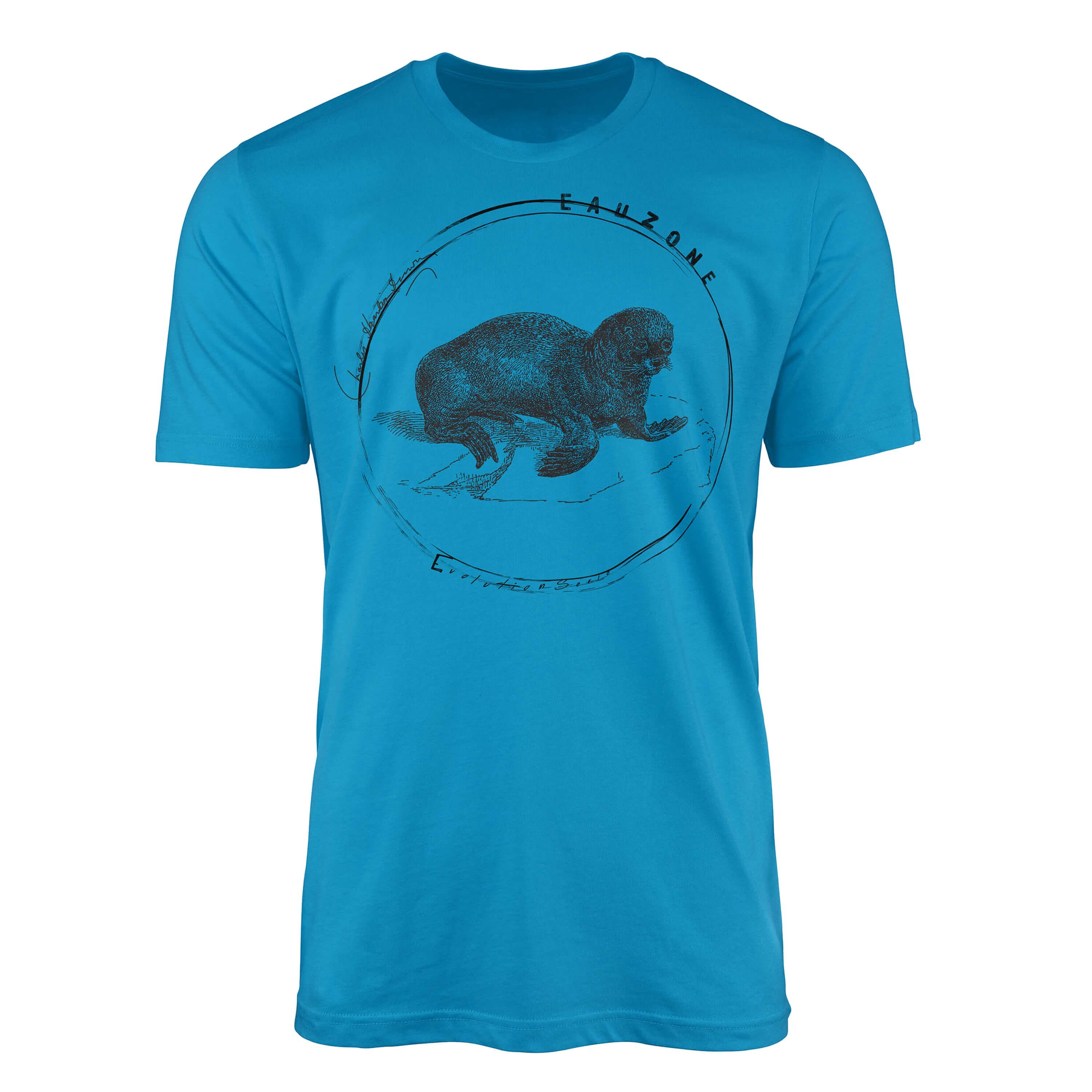 Sinus Art T-Shirt Evolution Herren T-Shirt Seelöwe Atoll