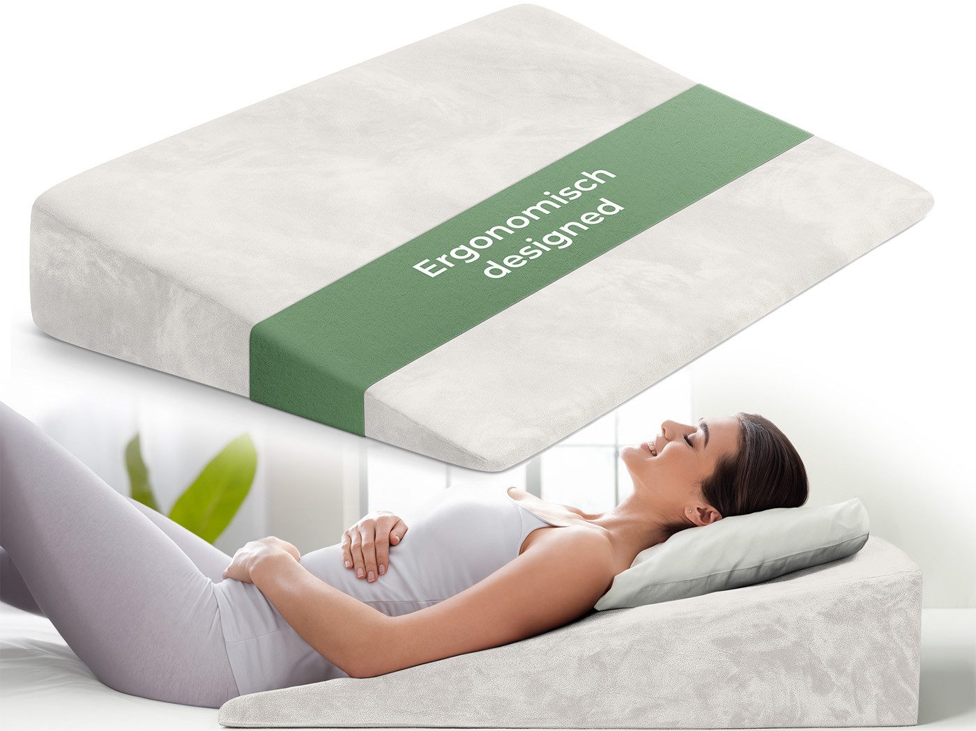 Well B4 Keilkissen für Bett und Couch, Matratzenkeil [mit 2 Liegezonen], Rü günstig online kaufen