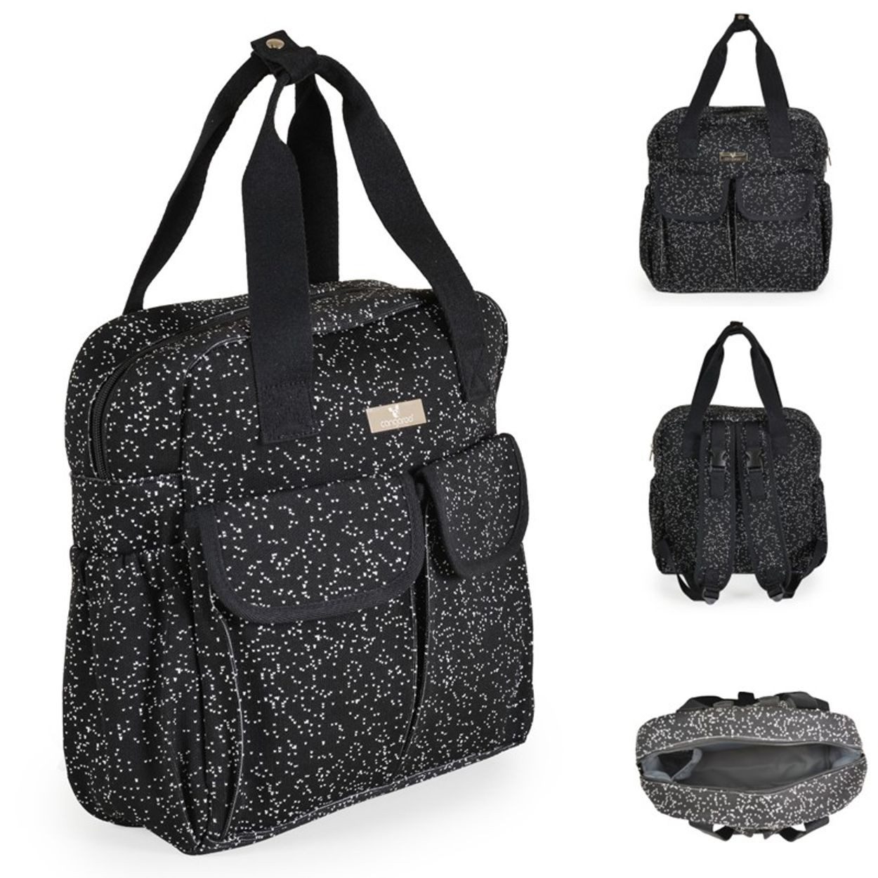 Cangaroo Wickeltasche Wickeltasche Mivida Clips (1-tlg), Wickelunterlage Reißverschluss Schultergurte