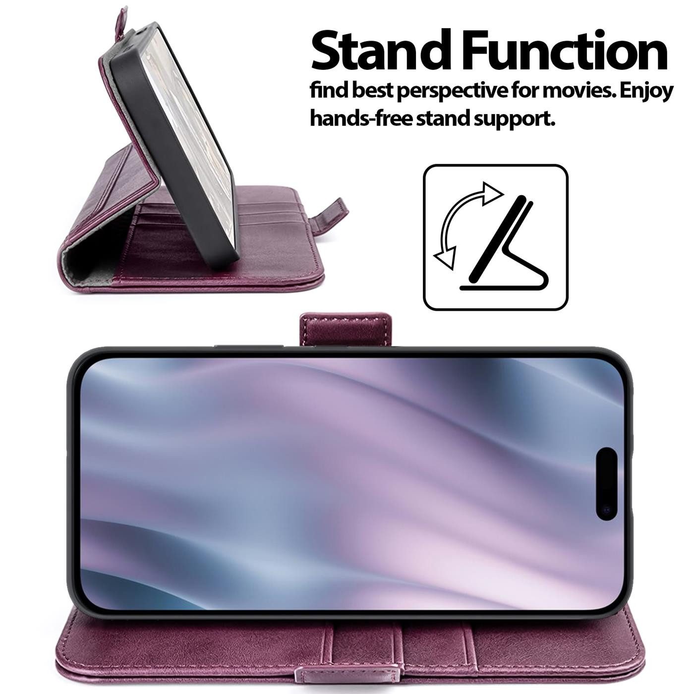 CoolGadget Handyhülle Book Case Elegance Tasche für Apple iPhone 17 Pro Max 6,9 Zoll, Hülle Magnet Klapphülle Flip Case für iPhone 17 Pro Max Schutzhülle
