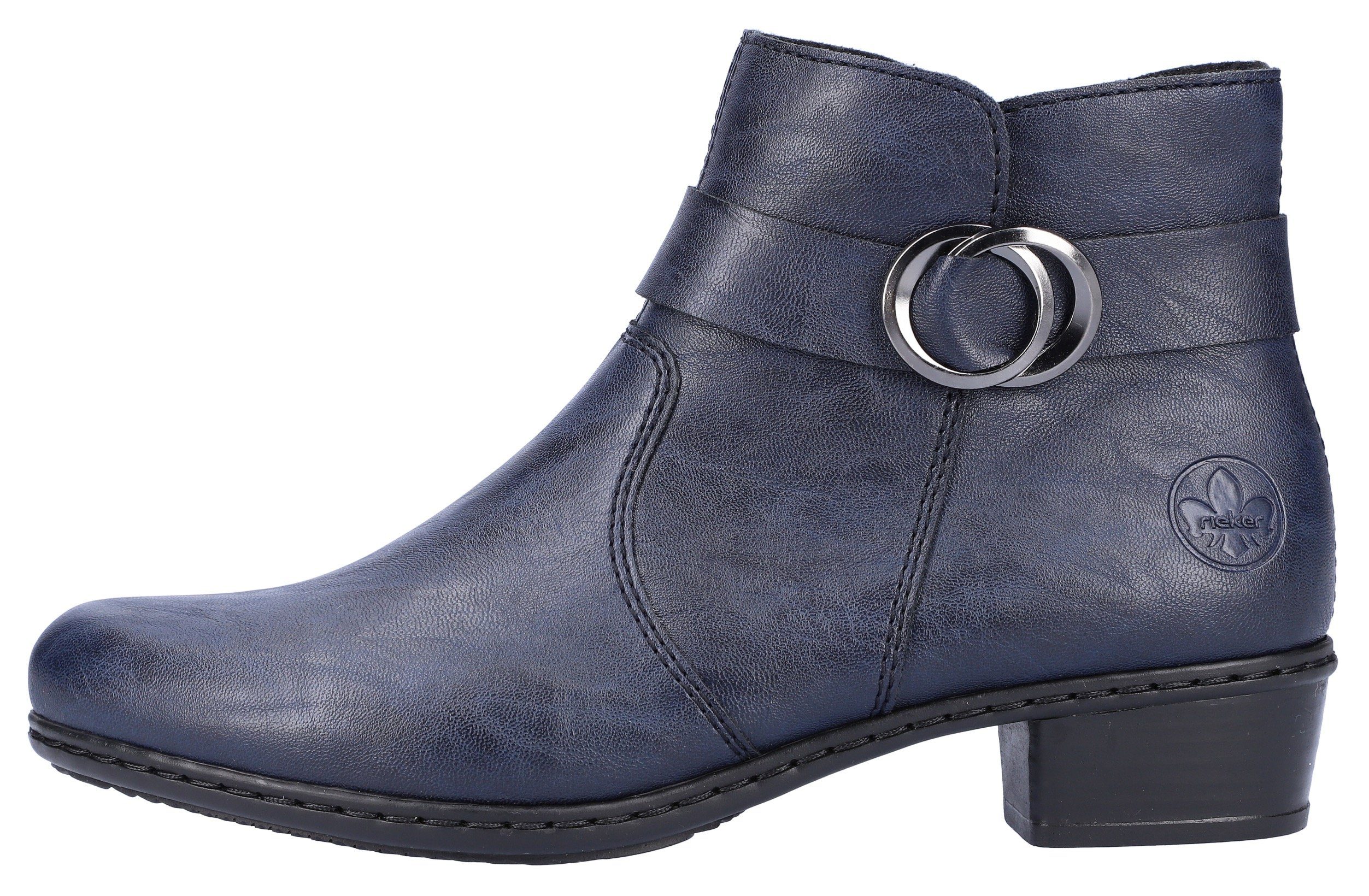 Rieker Stiefelette mit hübscher Zierschnalle, schmale Form