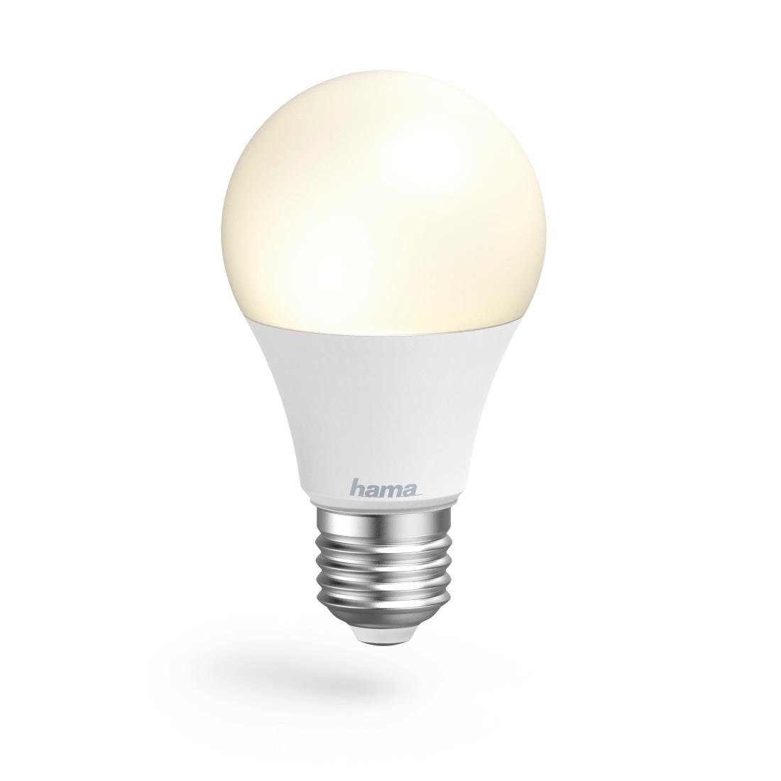 Hama »WLAN-LED-Lampe, E27, 10W, dimmbar, Birne, für Sprach-/App-Steuerung, Weiß« Smarte Lampe, Lichtfarbe: Warmweiß bis Tageslicht Farbtemperatur: 2700 - 6500 K Dimmbar: Ja Lampen Sockel: E 27-HomeTrends