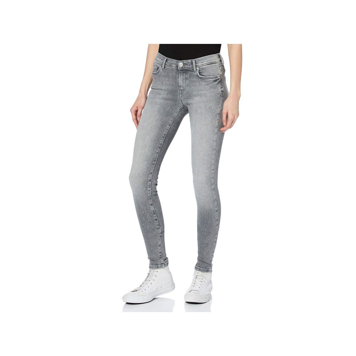 ONLY 5-Pocket-Jeans grau regular (1-tlg)