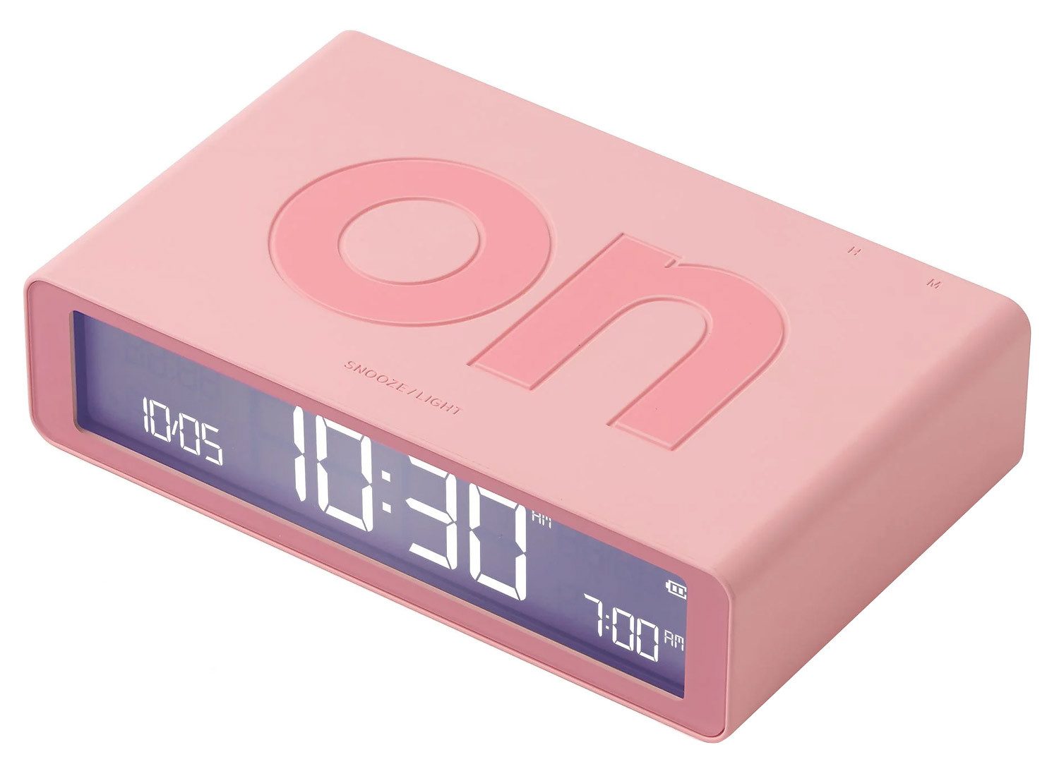 Lexon Quarzwecker Digital-Flip Classic Rosa