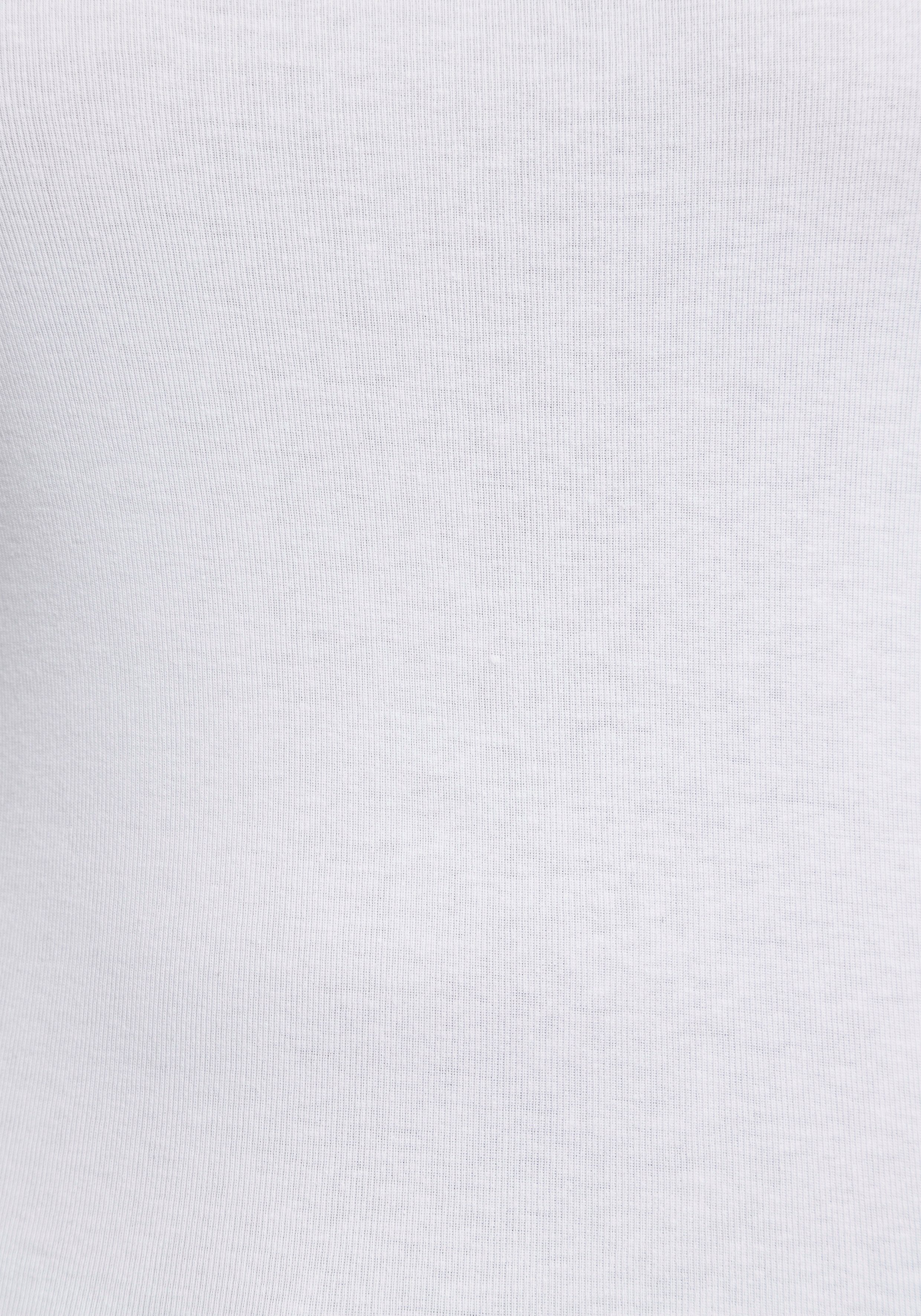 KangaROOS Langarmshirt mit fixierbaren weiß turn-up Ärmel