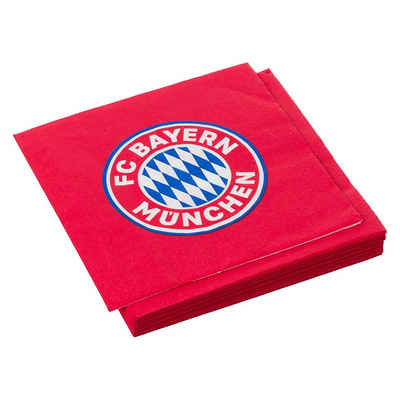 FC Bayern München Papierserviette FC Bayern München Servietten 33x33cm rot 20 Stück
