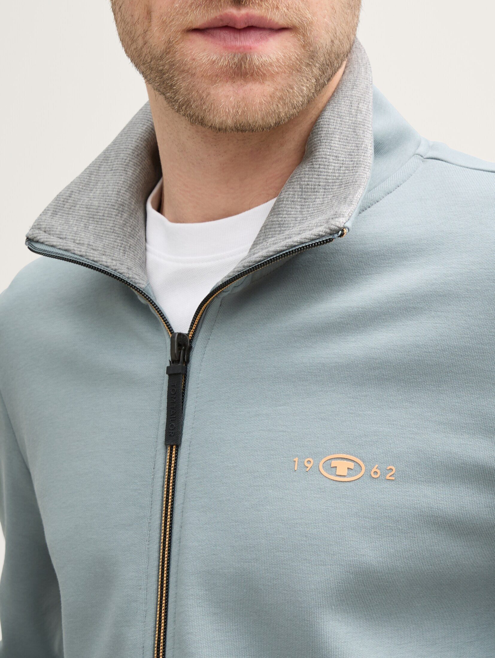TOM TAILOR Sweatshirt Strick & Sweatshirts Sweatjacke mit Stehkragen