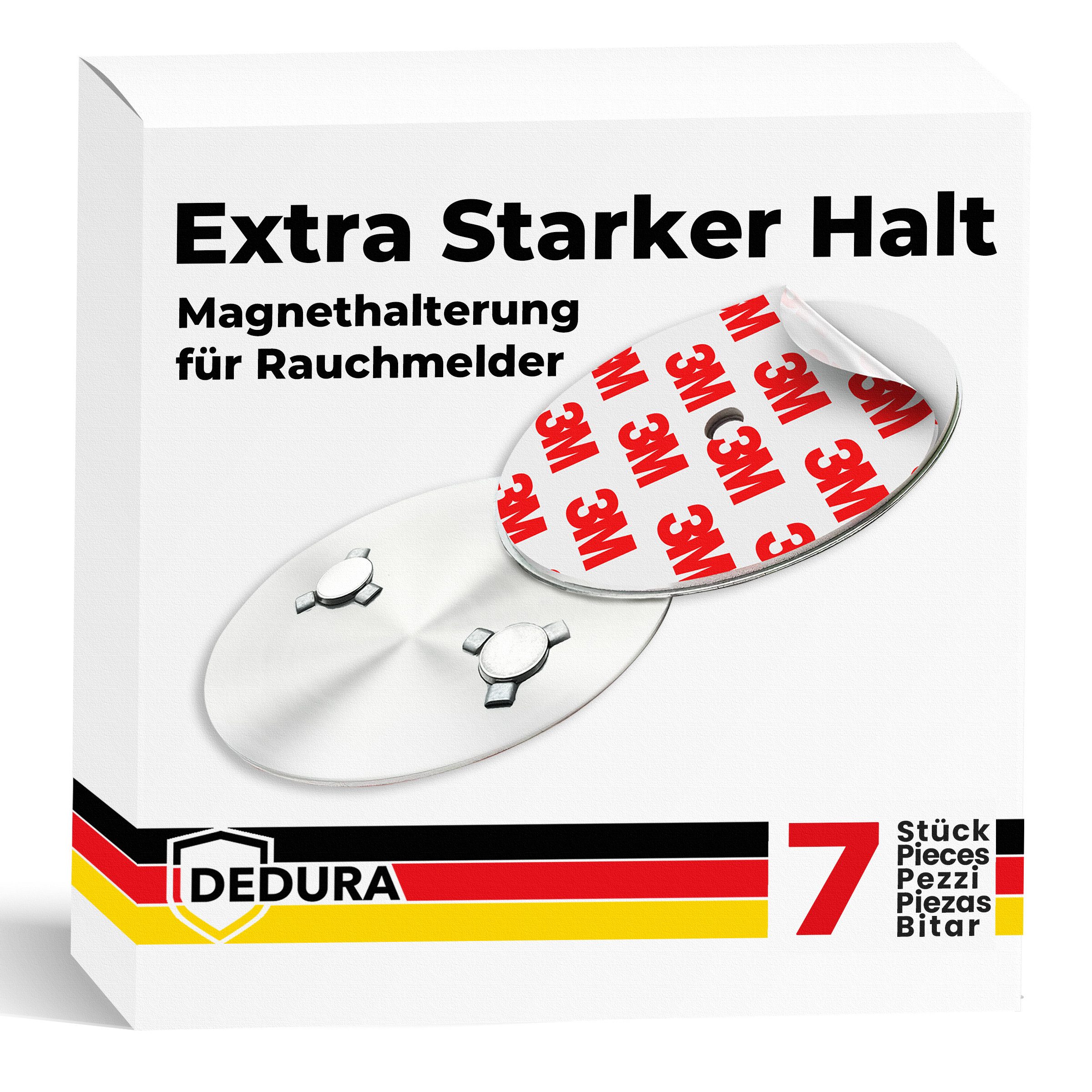dedura Deckenhalter Rauchmelder Magnethalter 7er Set mit extra starken Klebepads, (7-St)