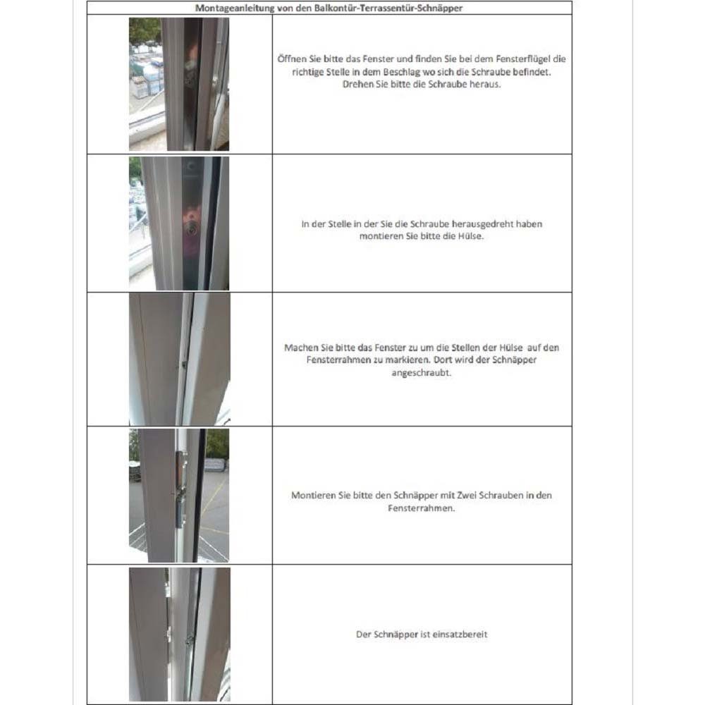 MS Beschläge Fenstergriff Balkontürschnäpper Bakontürschließer vers. Profile, Rehau/Schüco – Bild 3 von 3